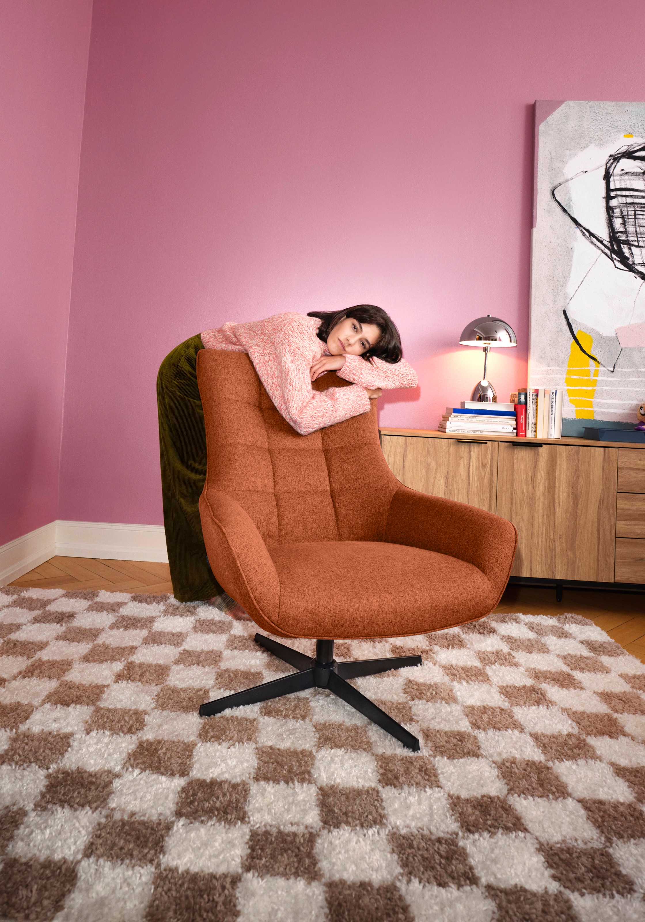 OTTO home Ohrensessel »LEMOORE - OTTO. Verlässliche Qualität.« Relaxsessel, TV-Sessel, 360° Grad drehbar