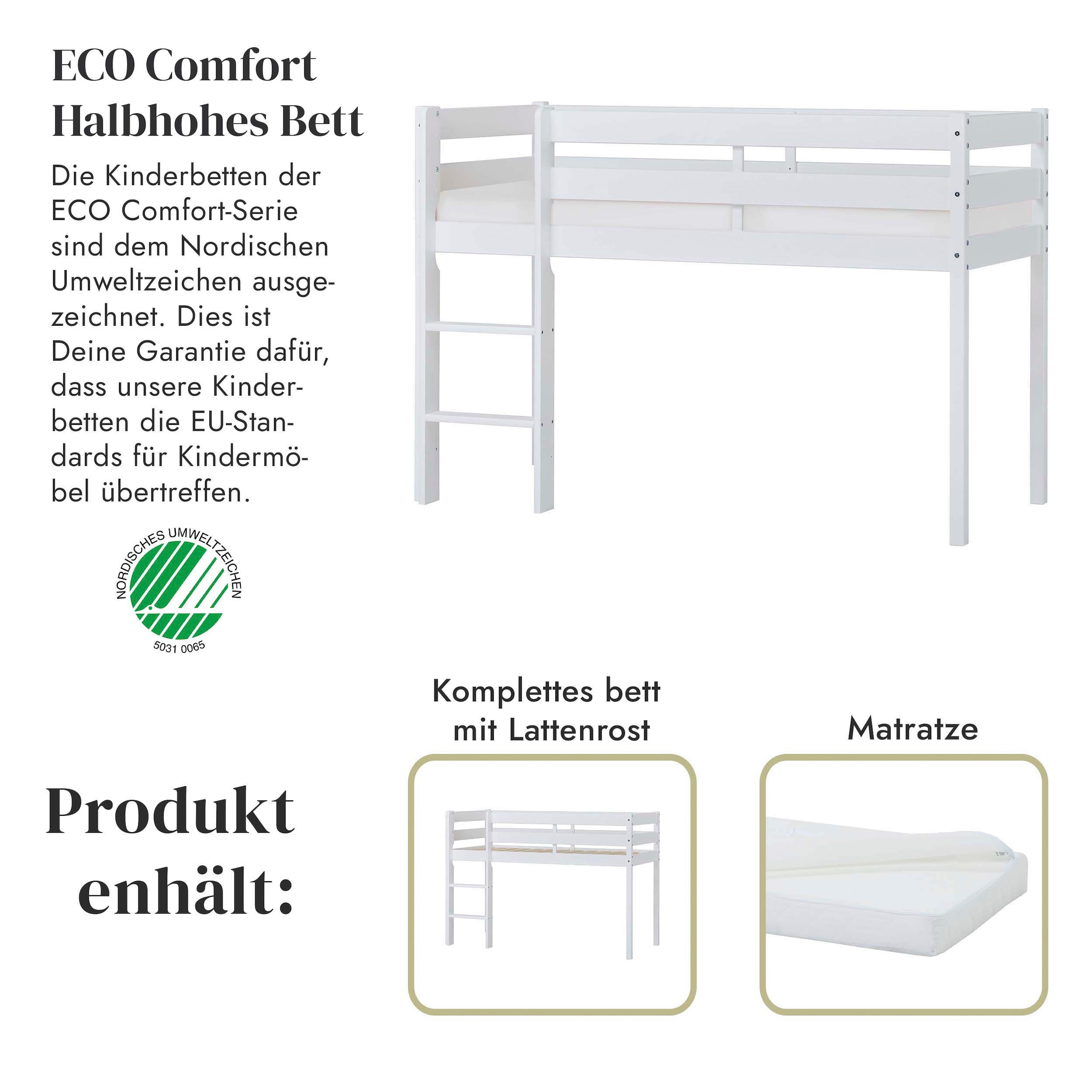 Hoppekids Spielbett »ECO COMFORT, Hochbett, in 2 Einzelbetten teilbar«, Höhe 72cm, Farbe & Größe & Matratze