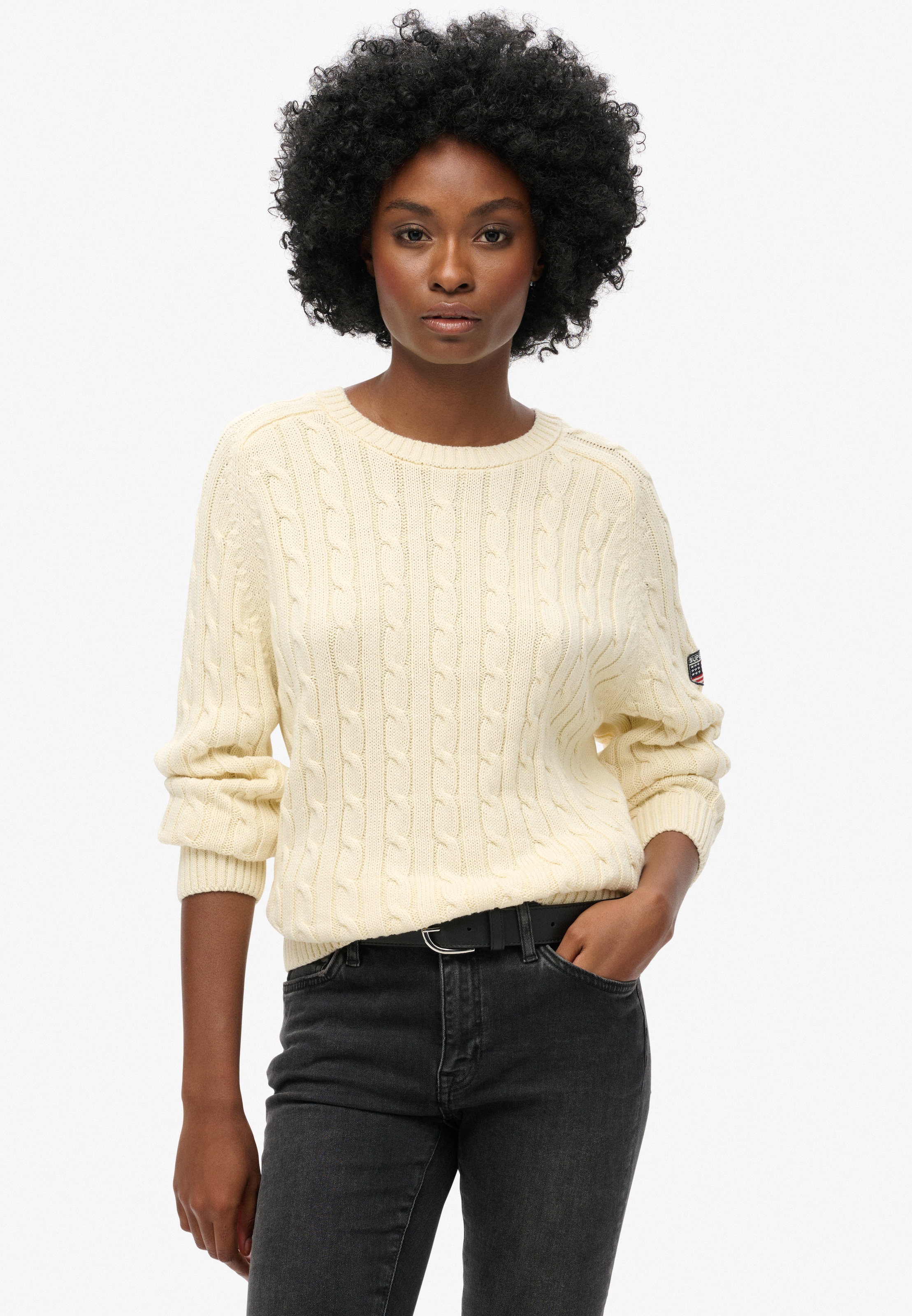 Superdry Strickpullover "SLOUCHY CABLE KNIT" günstig online kaufen