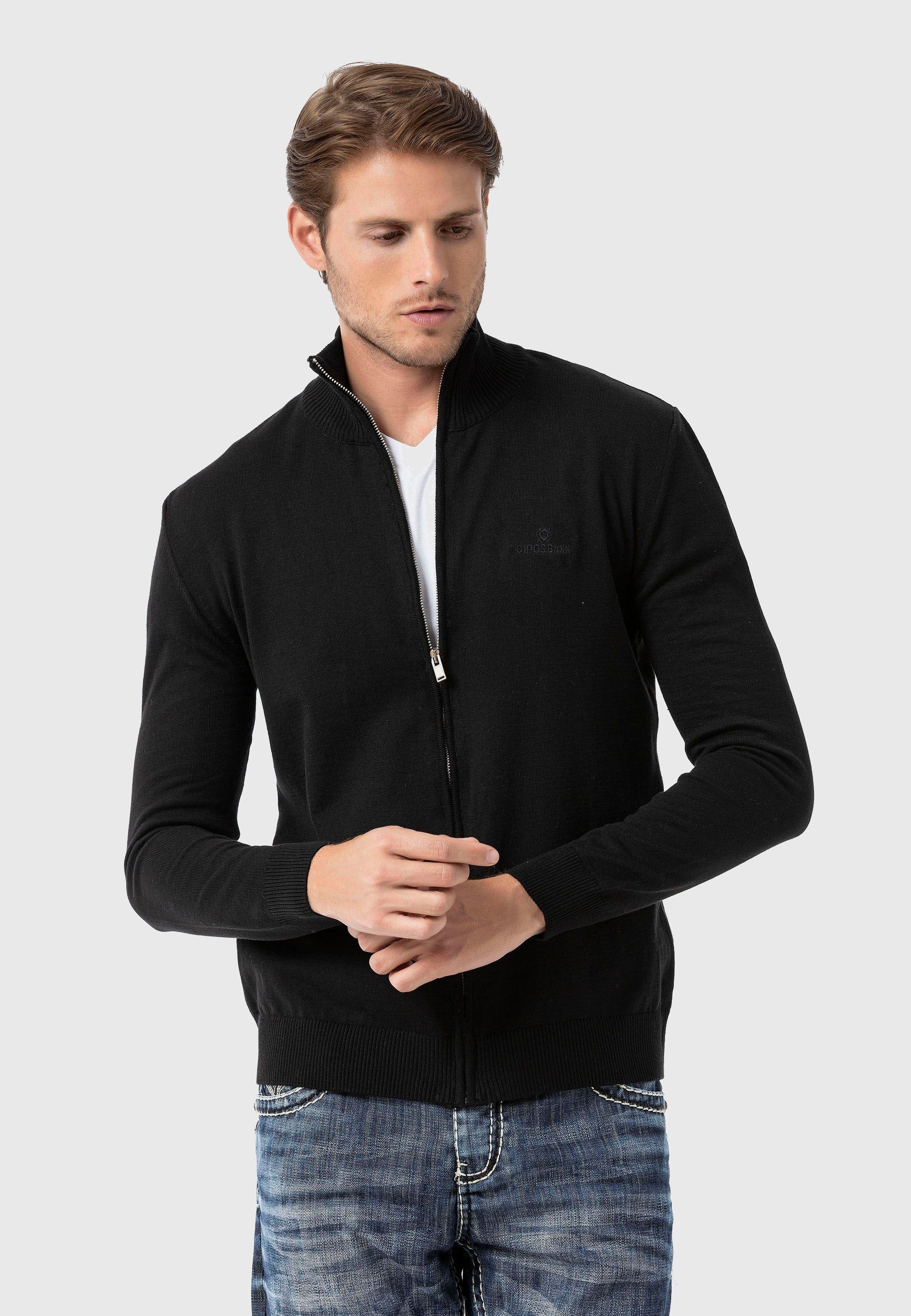 Cipo & Baxx Cardigan "Pullover" 1 tlg. im sportlichen Look günstig online kaufen