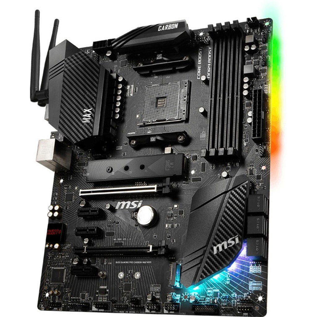 MSI Mainboard »B450 GAMING PRO CARBON MAX«