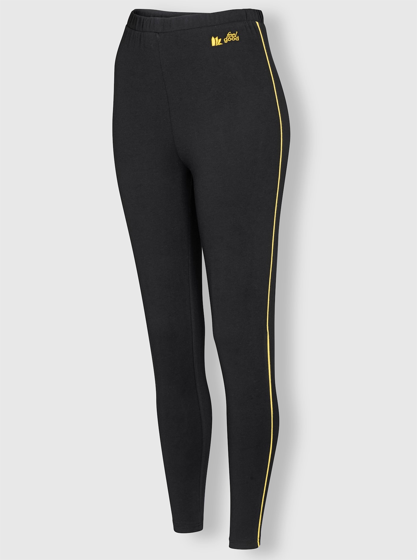 Feel Good Women's Leggings Black Patterned Size 40/42 3