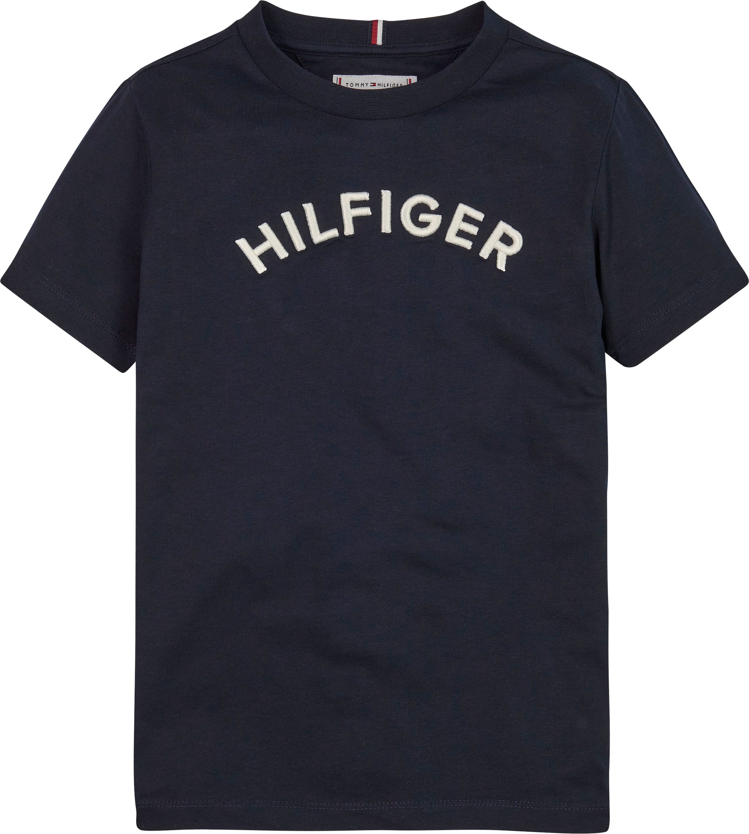 Tommy Hilfiger T-Shirt »U HILFIGER ARCHED TEE«, mit Schriftzug | BAUR