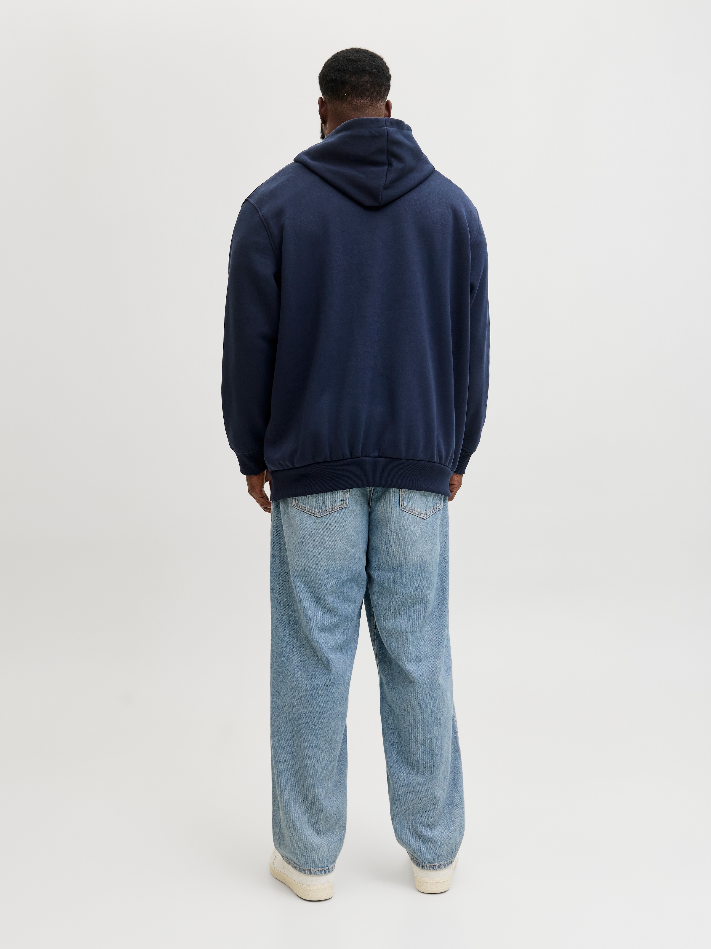 Jack & Jones JJMAKO Sweat Hood Plus Size Sky Captain 4XL 6