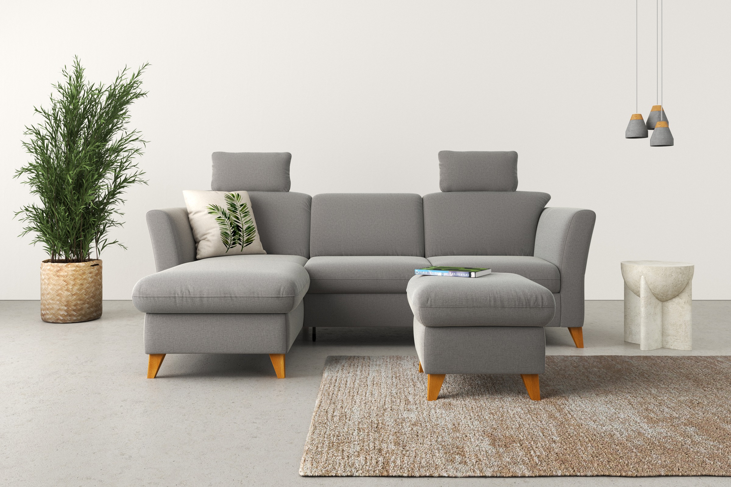 Home affaire Ecksofa »Trelleborg L-Form«, Federkern-Polsterung, wahlweise mit Bettfunktion und Bettkasten