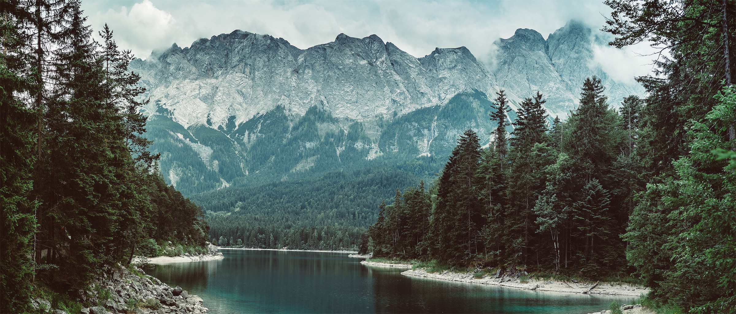 Bönninghoff Leinwandbild Berge  Landschaft  Natur  See  Seebilder  Wald  Wa günstig online kaufen