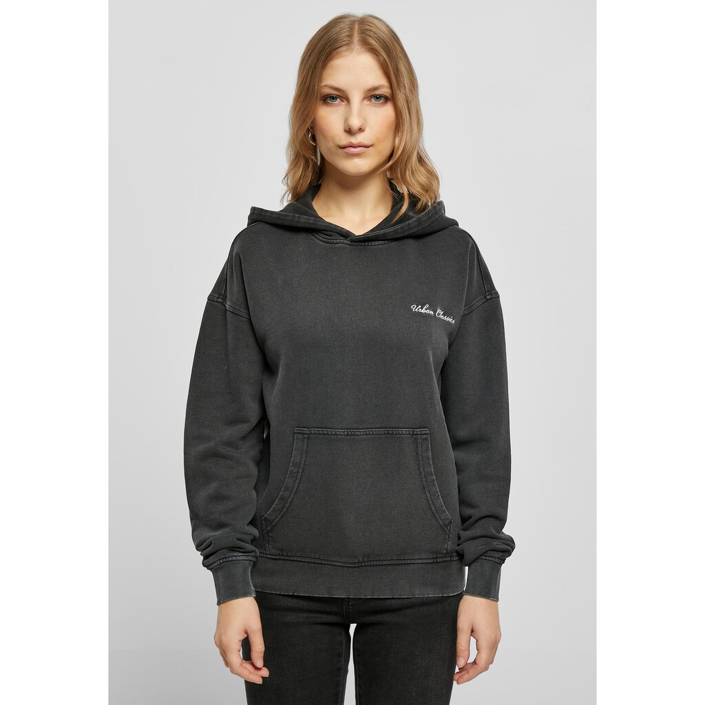 URBAN CLASSICS Kapuzenpullover »Urban Classics Damen Ladies Small Embroidery Terry Hoody«, (1 tlg.)