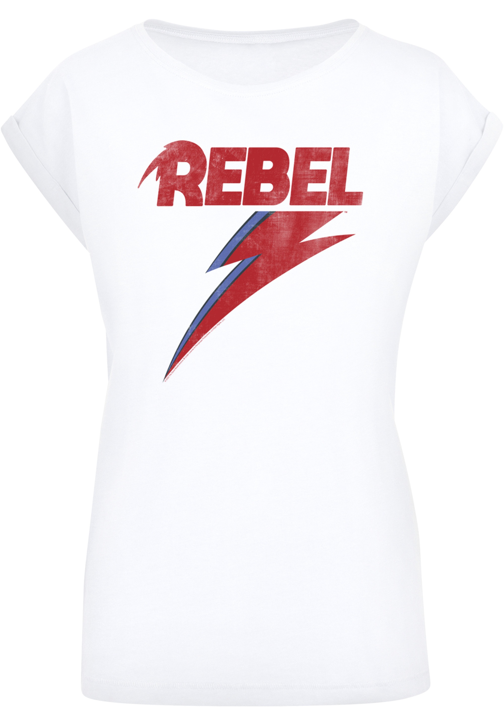 F4NT4STIC T-Shirt »David Bowie Distressed Rebel«, Print