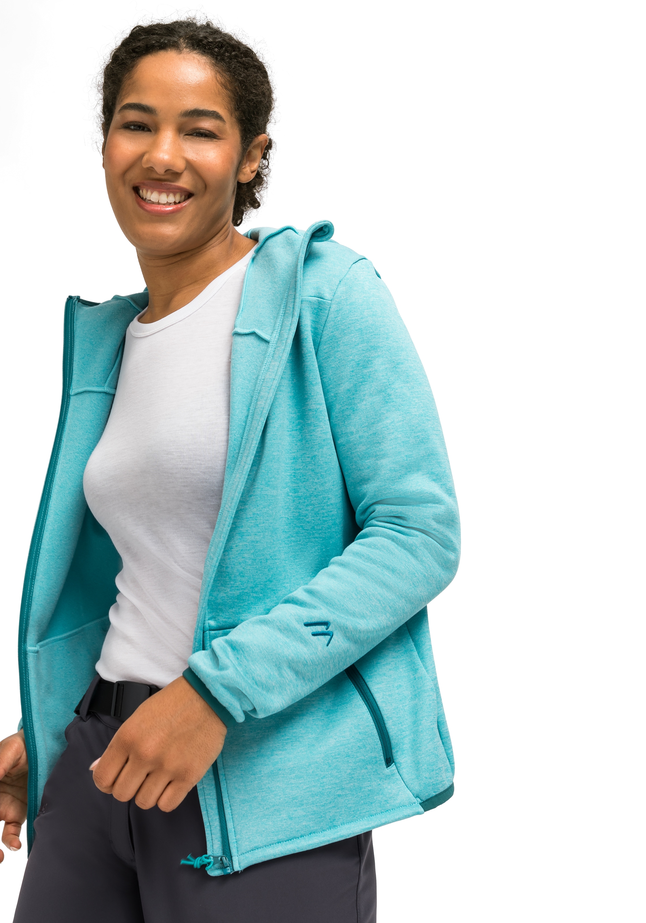 Maier Sports Fleecejacke atmungsaktiver kaufen verstellbarer W«, | Zip-Hoodie Damen Fleece »Fave Kapuze, BAUR mit