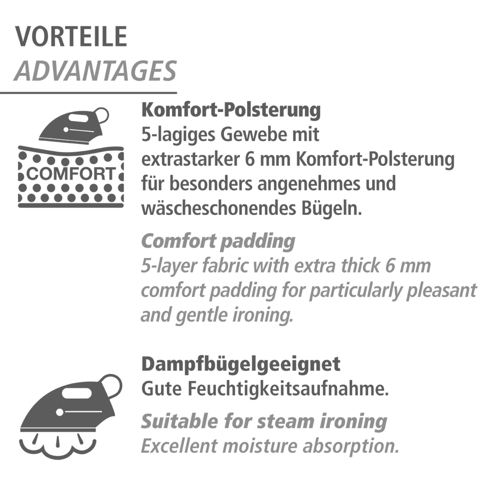 WENKO Bügelbrettbezug »Modell Air Comfort«