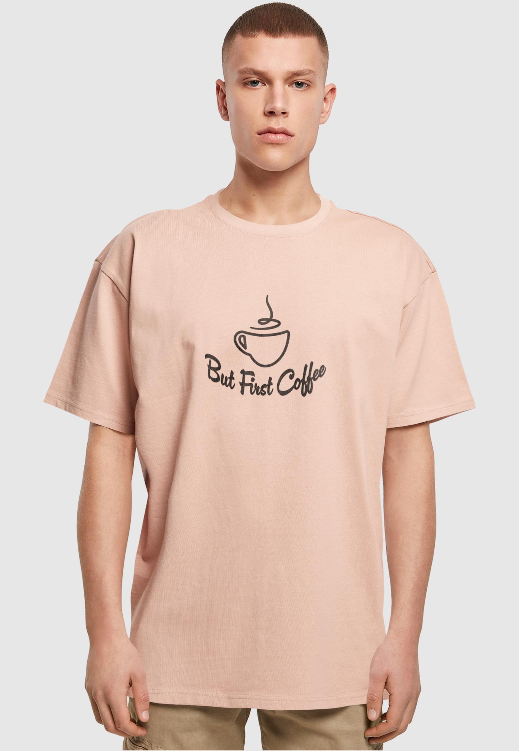 Merchcode T-Shirt »Merchcode Herren But First Coffee Heavy Oversized Tee«, (1 tlg.)