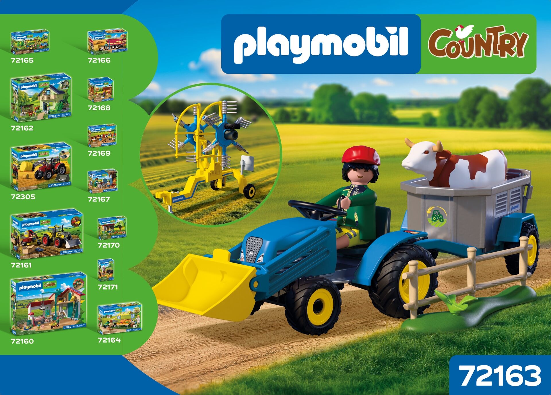 Playmobil® Konstruktions-Spielset »Kleiner Traktor mit Heuschwader (72163), Country« Made in Europe