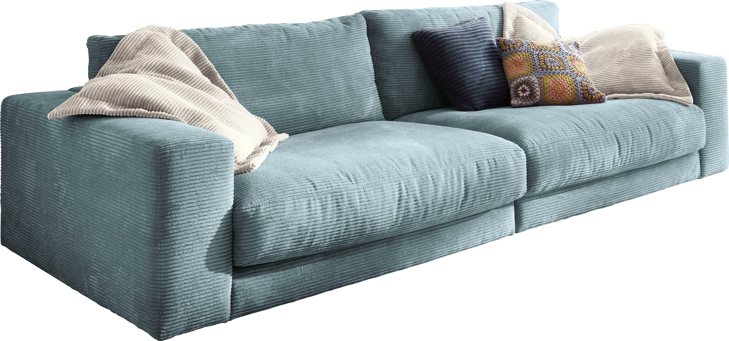 3C Candy Big-Sofa "Enisa, legere Polsterung B/T/H: 290/127/85 cm", Zeitloses und stylisches Loungemöbel, in Fein- und Br