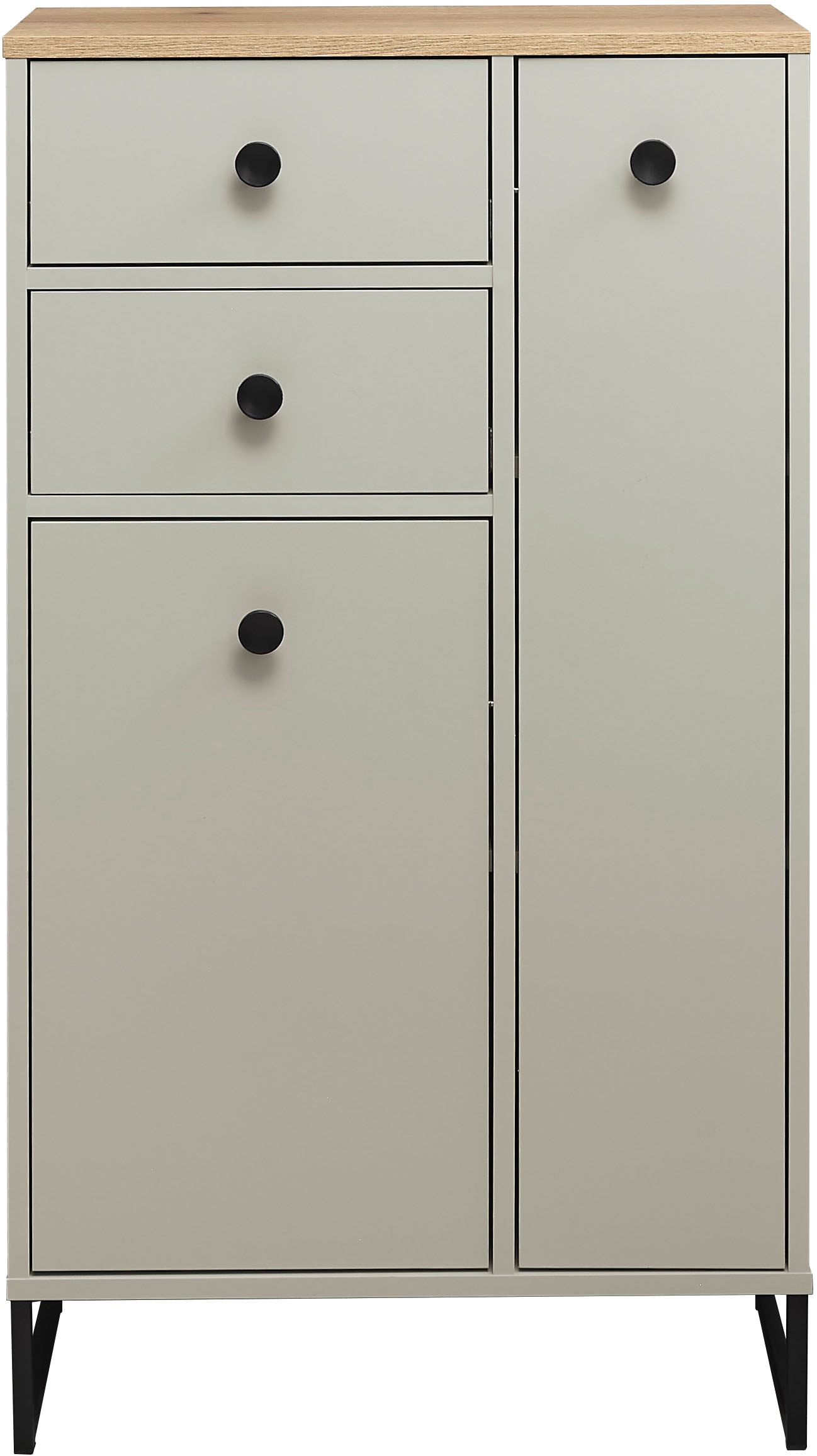 BASIC by Balculina Midischrank »Linea« 1 Stk. tlg. Breite 38cm, U-Profil Füße, Unterflurauszug