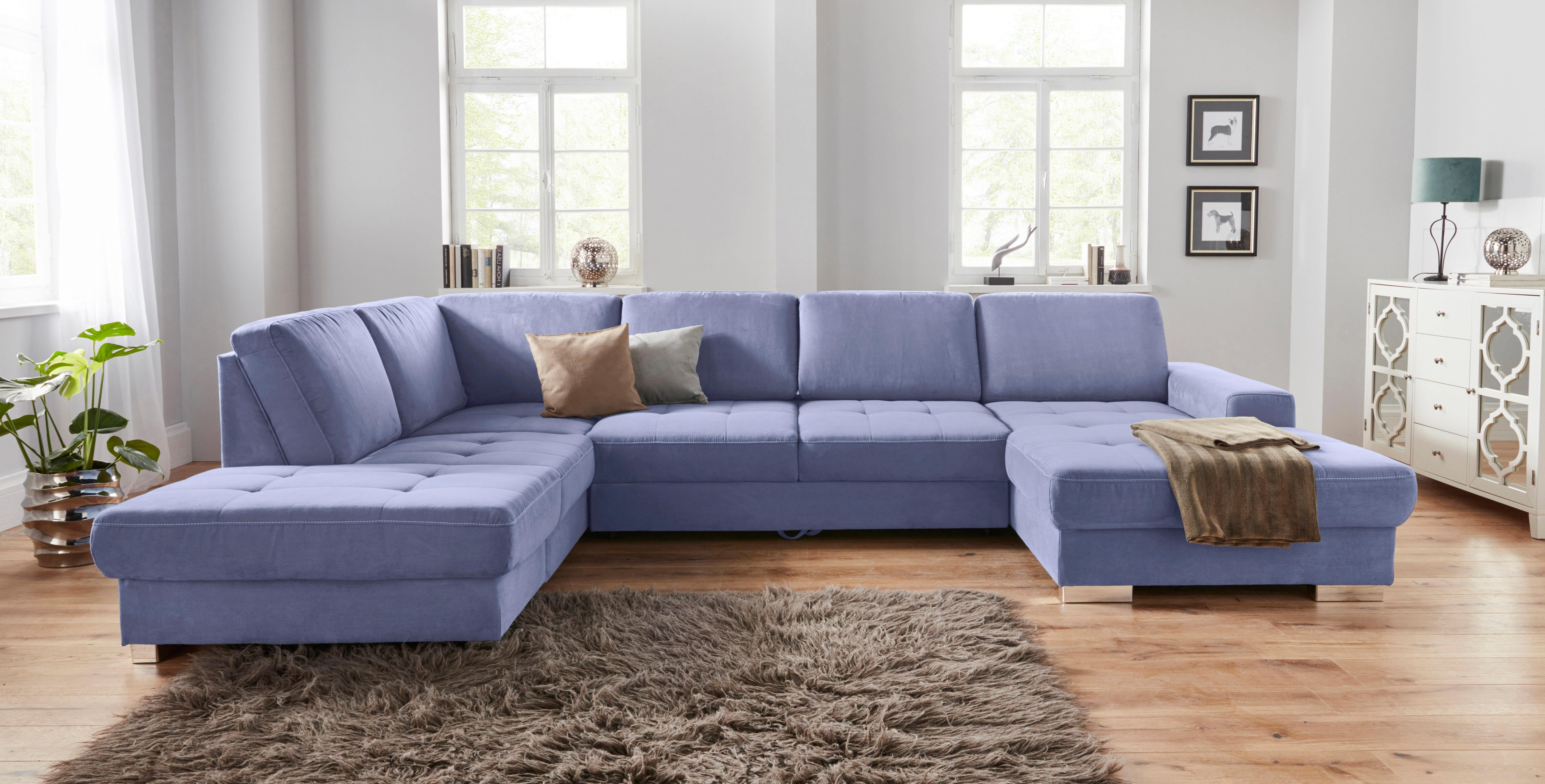 sit&more Wohnlandschaft "Santorini U-Form" mit Federkern und Sitztiefenverstellung, wahlweise mit Schlaffunktion