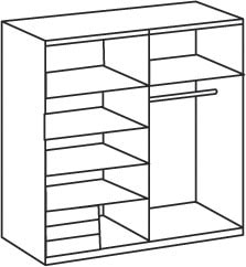 Wimex Schwebetürenschrank »Emden moderner Kleiderschrank mit Spiegel und Schubladen BESTSELLER« Schlafzimmer Schrank Garderobenschrank mit Schwebetüren Topseller