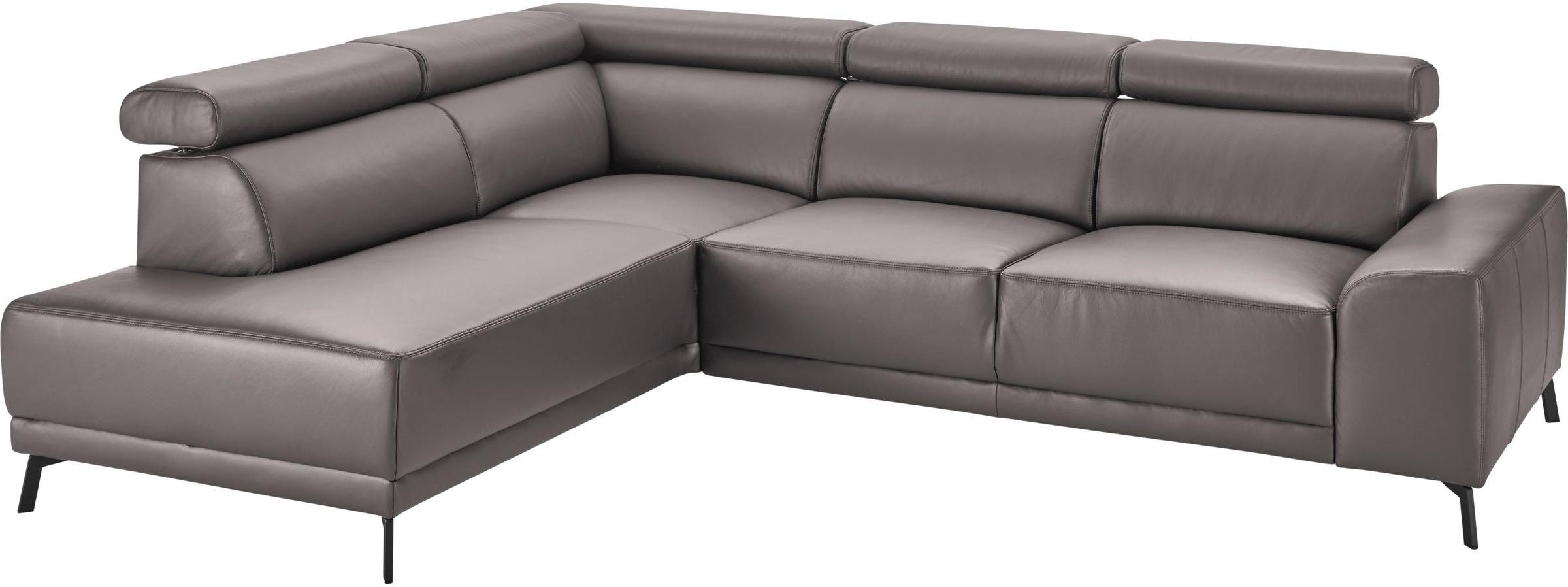 3C Candy Ecksofa »Greve modern und bequem, inkl. manueller Kopfteilverstellung, L-Form«, wahlweise mit motorischem Sitzvorzug