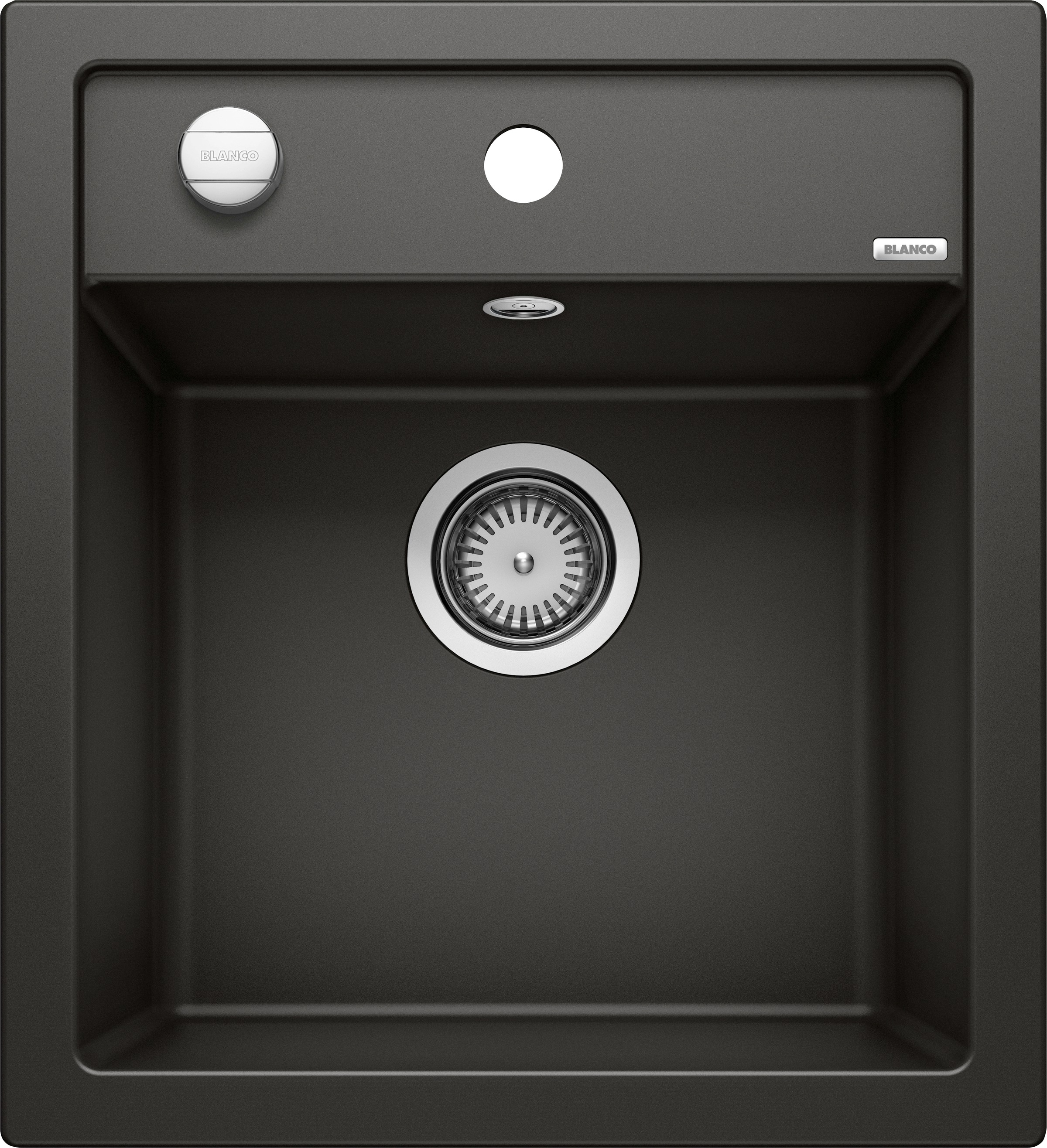 Granitspüle BLANCO, B:51cm H:19cm T:47cmschwarz, Verbundwerkstoff, Küchenspülen, "DALAGO 45", erhältlich in mehreren Farben