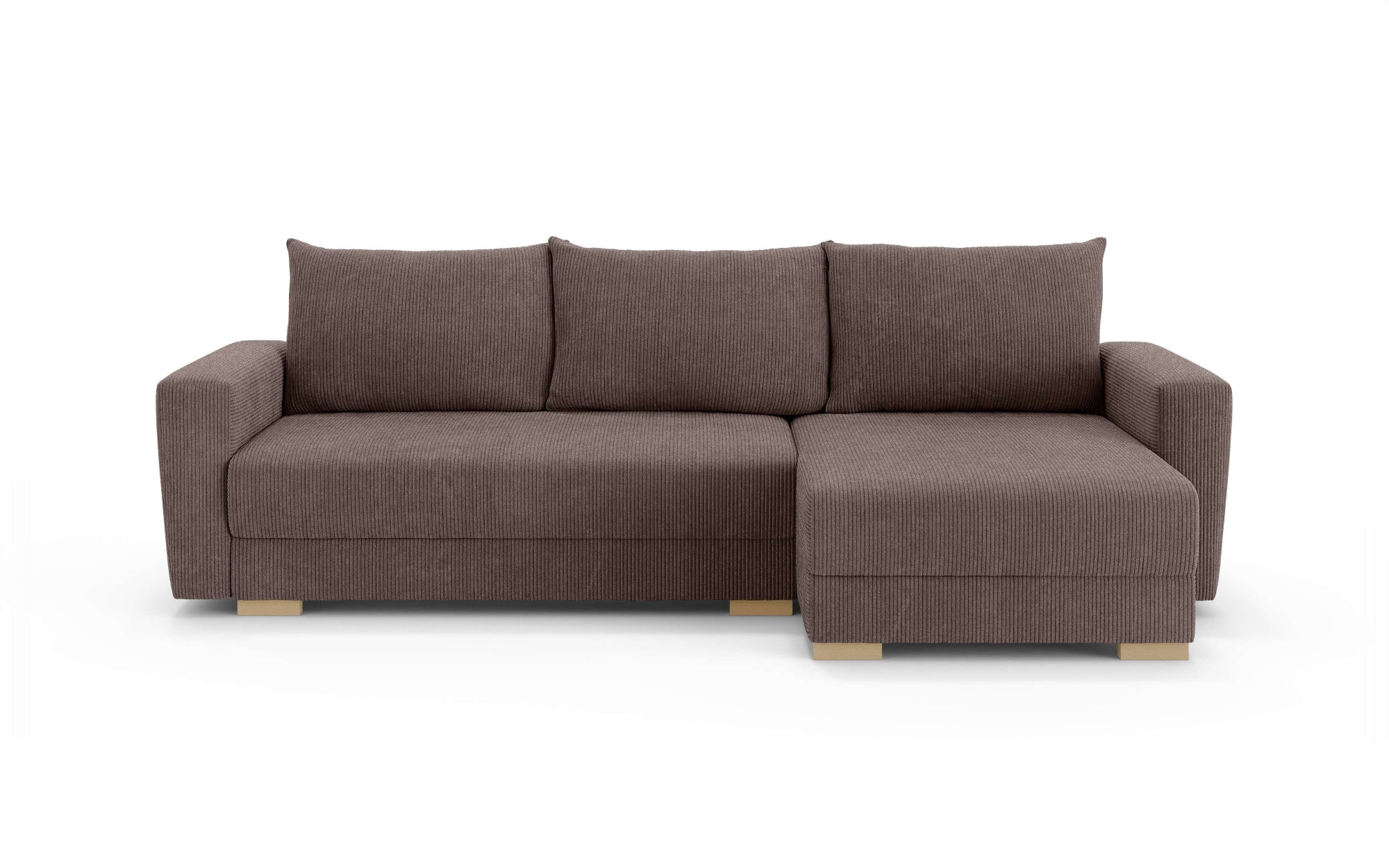 INOSIGN Ecksofa »MAGHERA universell Schlafsofa mit Bettkasten, Maße B/T/H: 255/142/84cm«, L-Form mit Recamiere rechts oder links montierbar, hoher Sitzkomfort