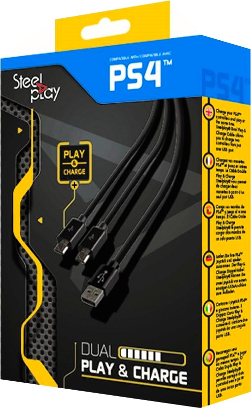 Steelplay USB-Kabel »Dual Play« USB 3.0 Typ A | USB Micro-B | USB Typ A 300 cm