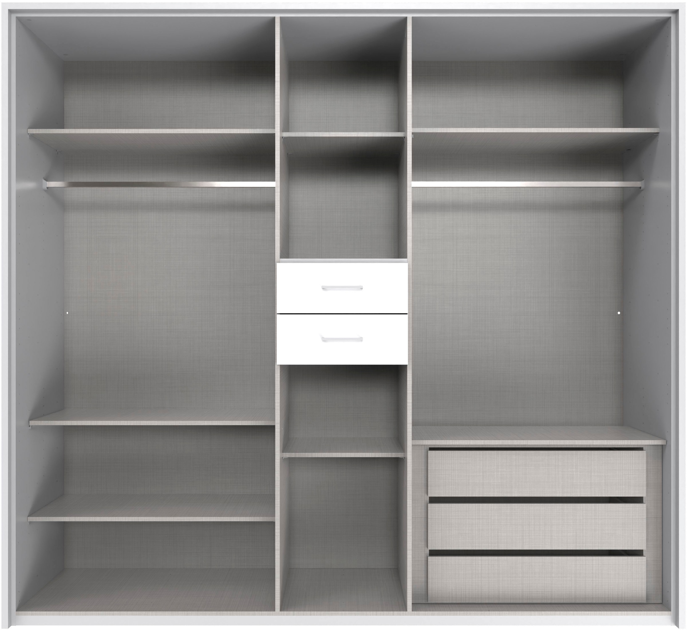 Wimex Kleiderschrank »Diver Drehtürenschrank mit Spiegel, 180, 225 o. 270cm breit«, Bestseller Schlafzimmerschrank wahlweise 3 Innenausstattungen