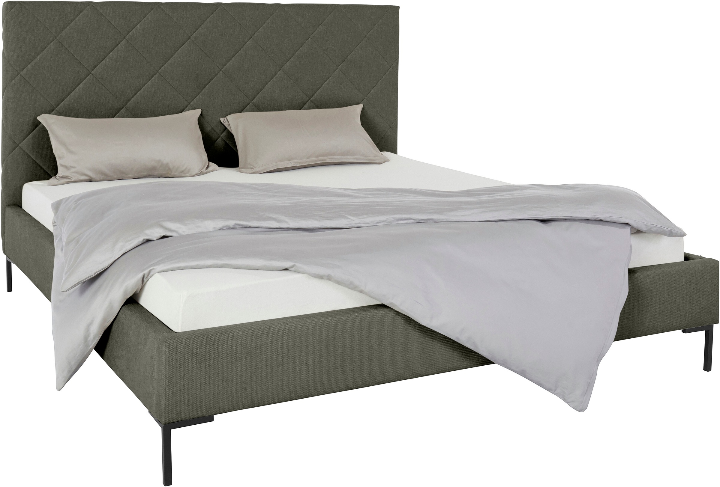 Home affaire Polsterbett "Charlott" Modernes Polsterbett mit oder ohne Latt günstig online kaufen