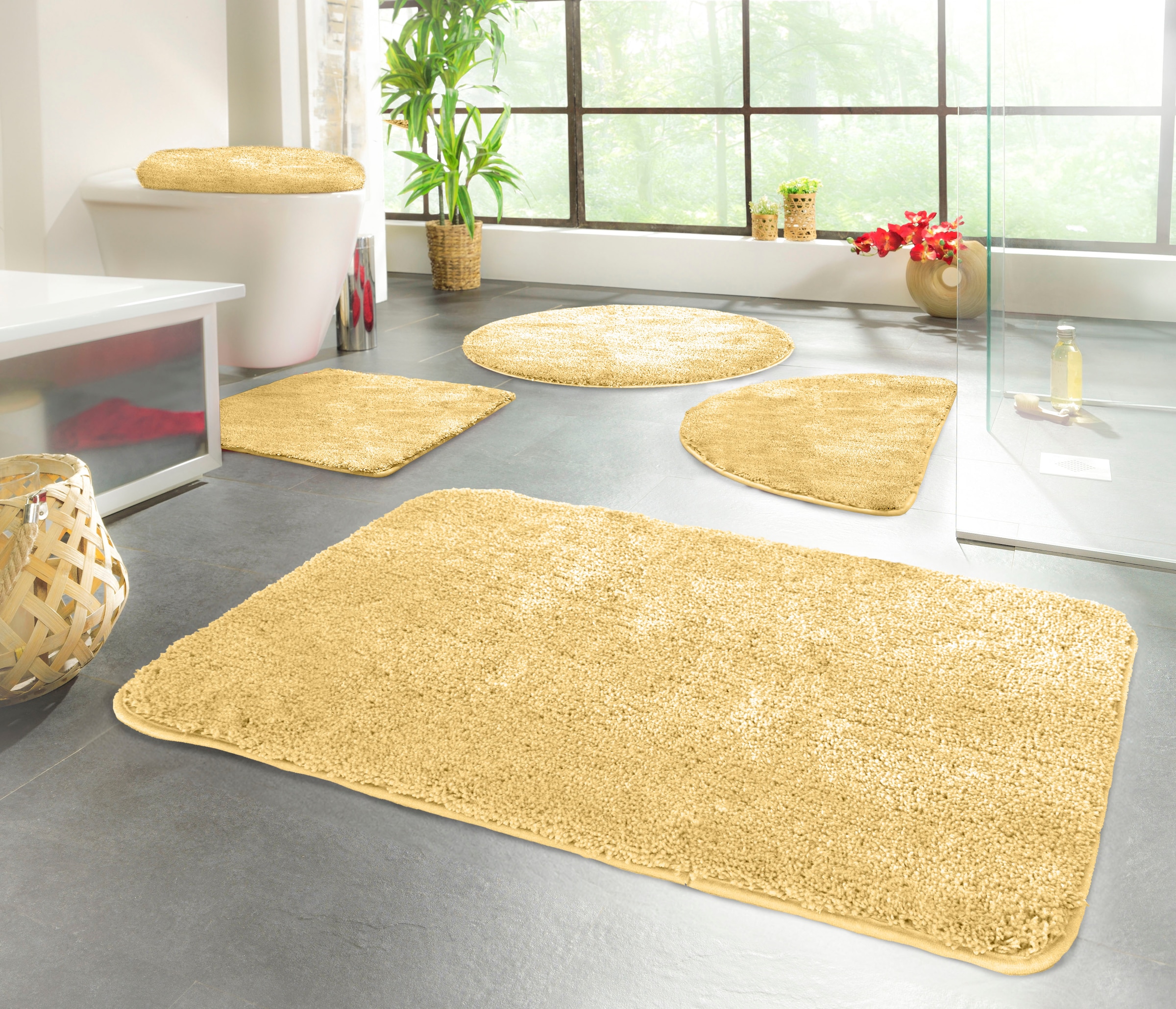 KiNZLER Badematte "Chaozhou" Höhe 20 mm rutschhemmend beschichtet fußbodenh günstig online kaufen