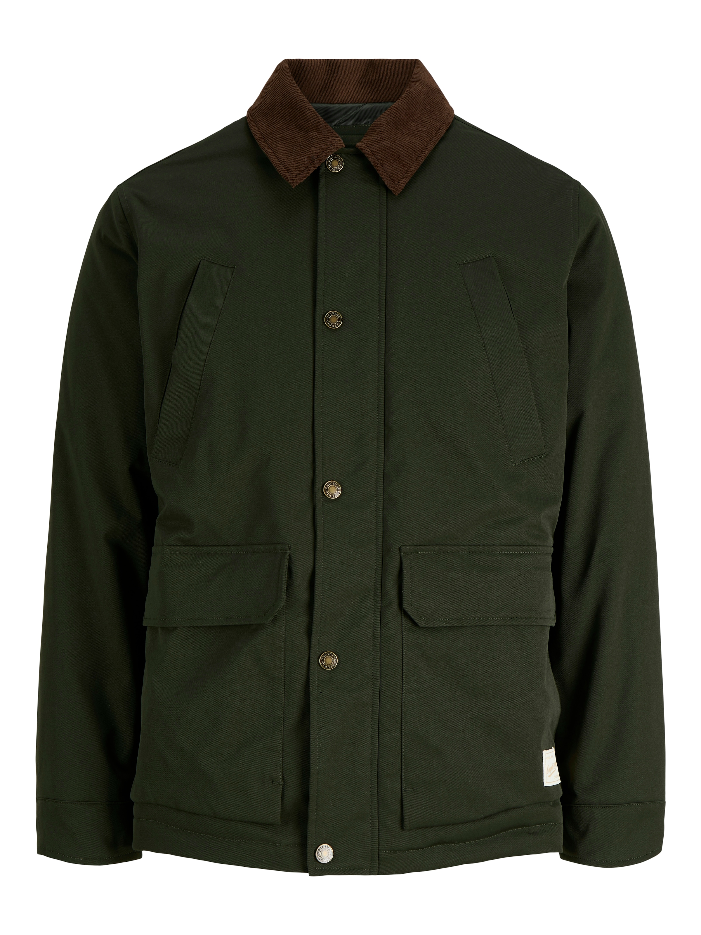Jack & Jones Fieldjacket »JORNORREBRO PADDED BARN JACKET SN« Kunstfaser, mit Knopfleiste