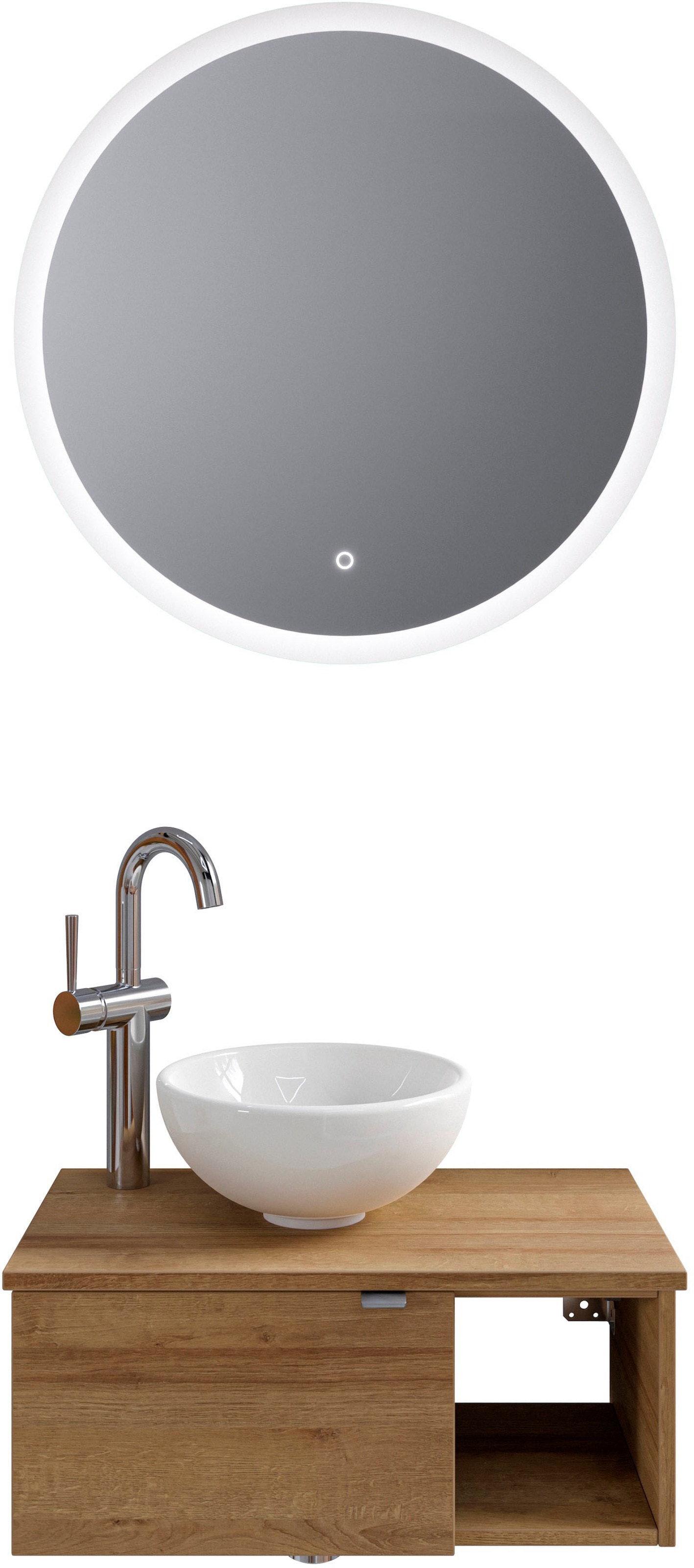Saphir Badmöbel-Set "Serie 6915" 4 Stk. tlg. Gäste-Bad, 70 cm breit, mit LE günstig online kaufen