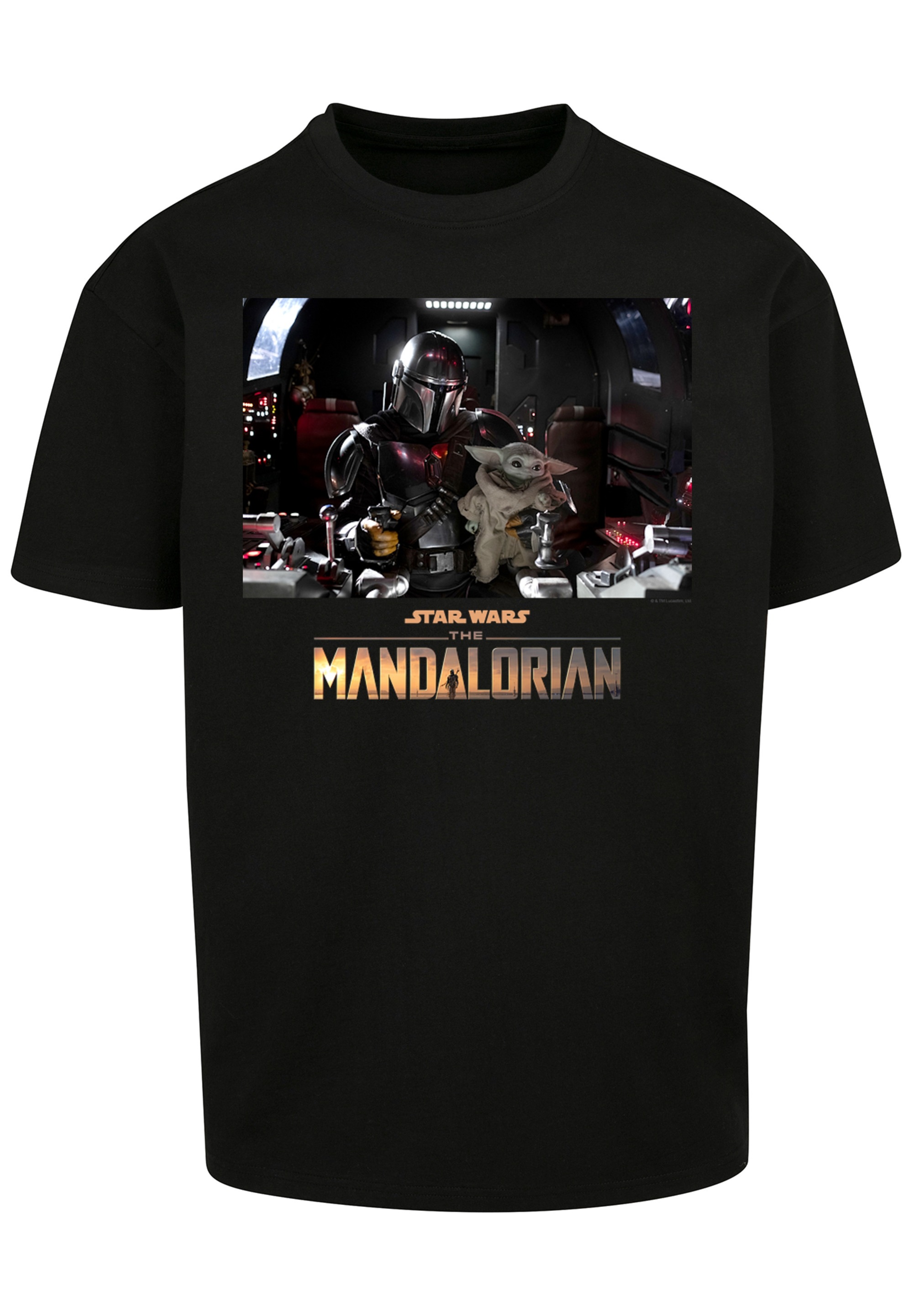 F4NT4STIC T-Shirt »Star Wars The Mandalorian Child On Board«, Print