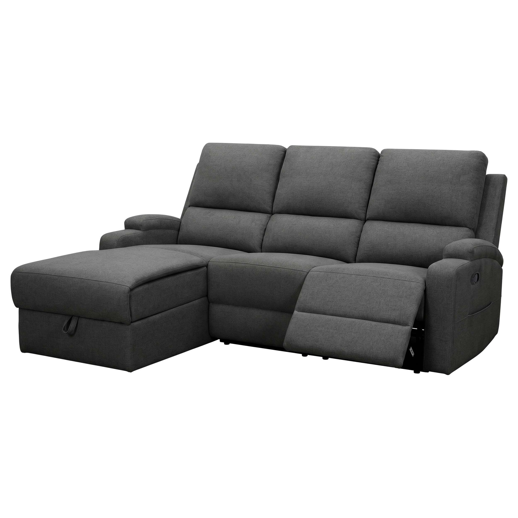 OTTO home Ecksofa »NAPORI Struktur, Multimediasofa, L-Form« man. oder elektr. Relaxfuntion, USB-A bei elektr. Variante, Staukasten