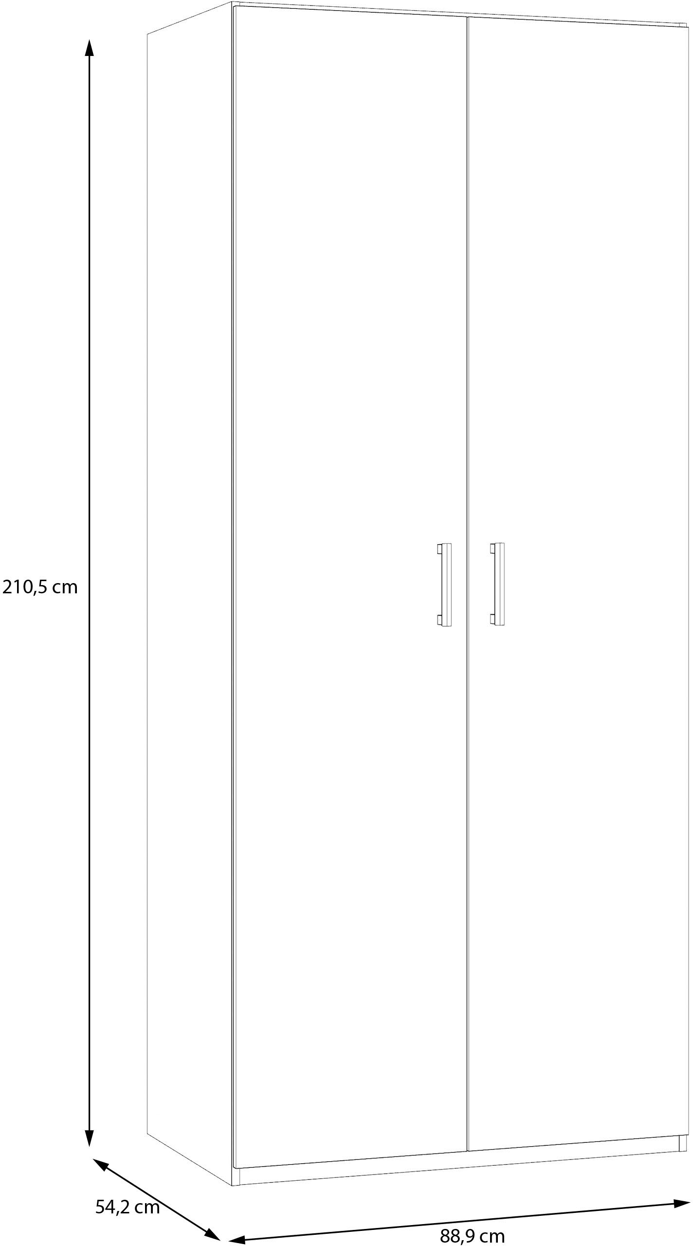 FORTE Drehtürenschrank Drehtürenschrank, Stauraum, Zubehör optional bestellbar