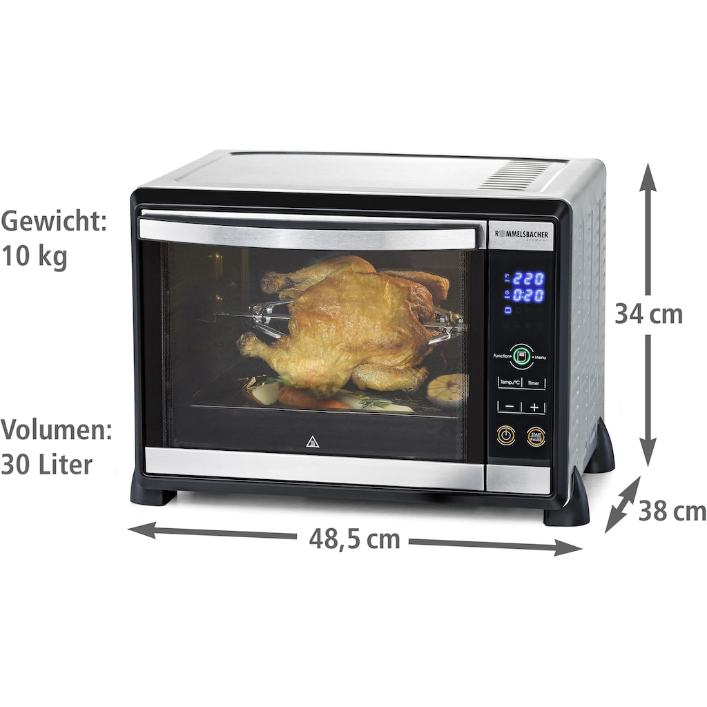 Rommelsbacher Minibackofen »Elektronik Back & Grill Ofen BGE 1580/E«