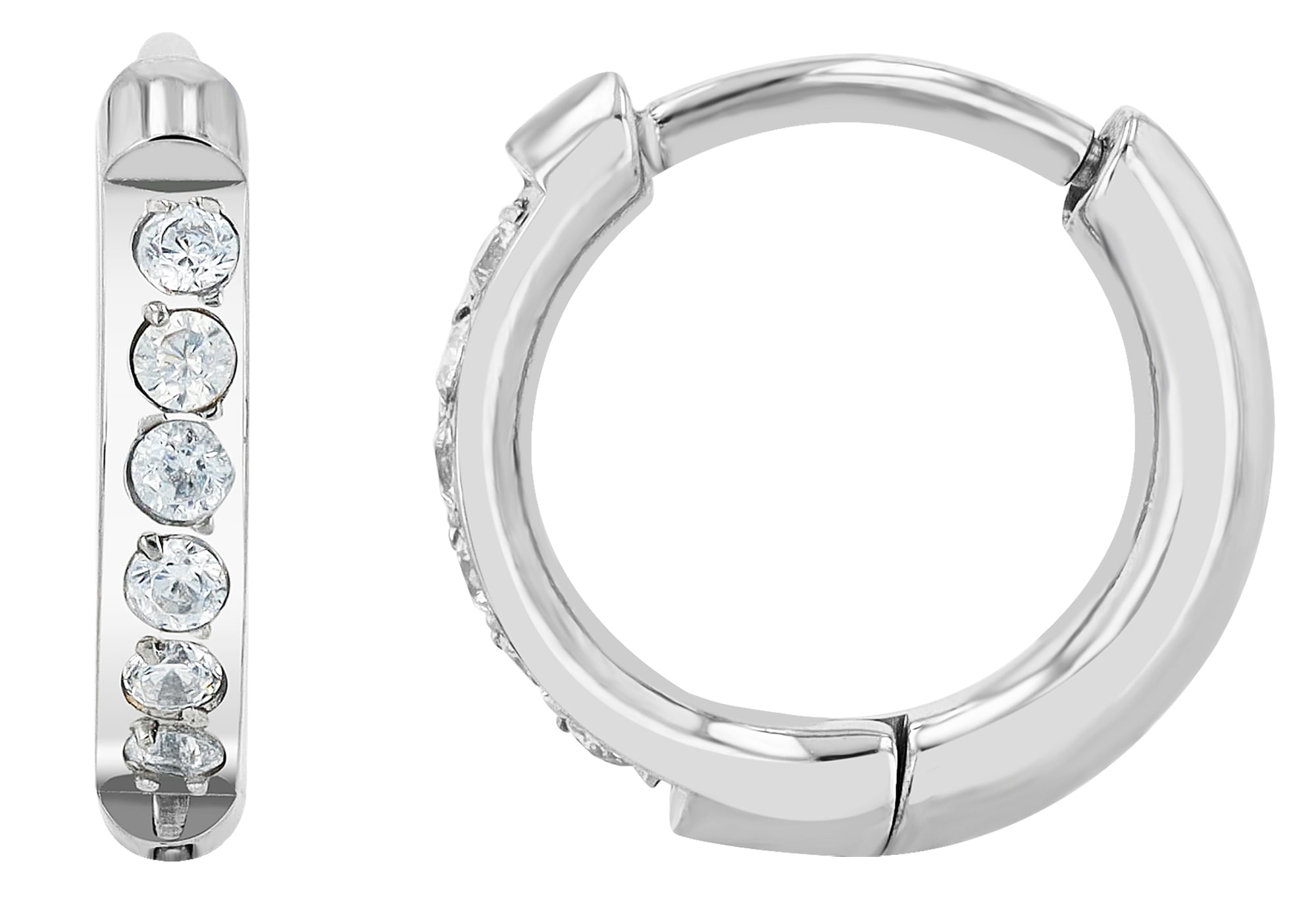 Adelia´s Klappcreolen "Damen Ohrringe – Klappcreole aus Titan mit Strass St günstig online kaufen