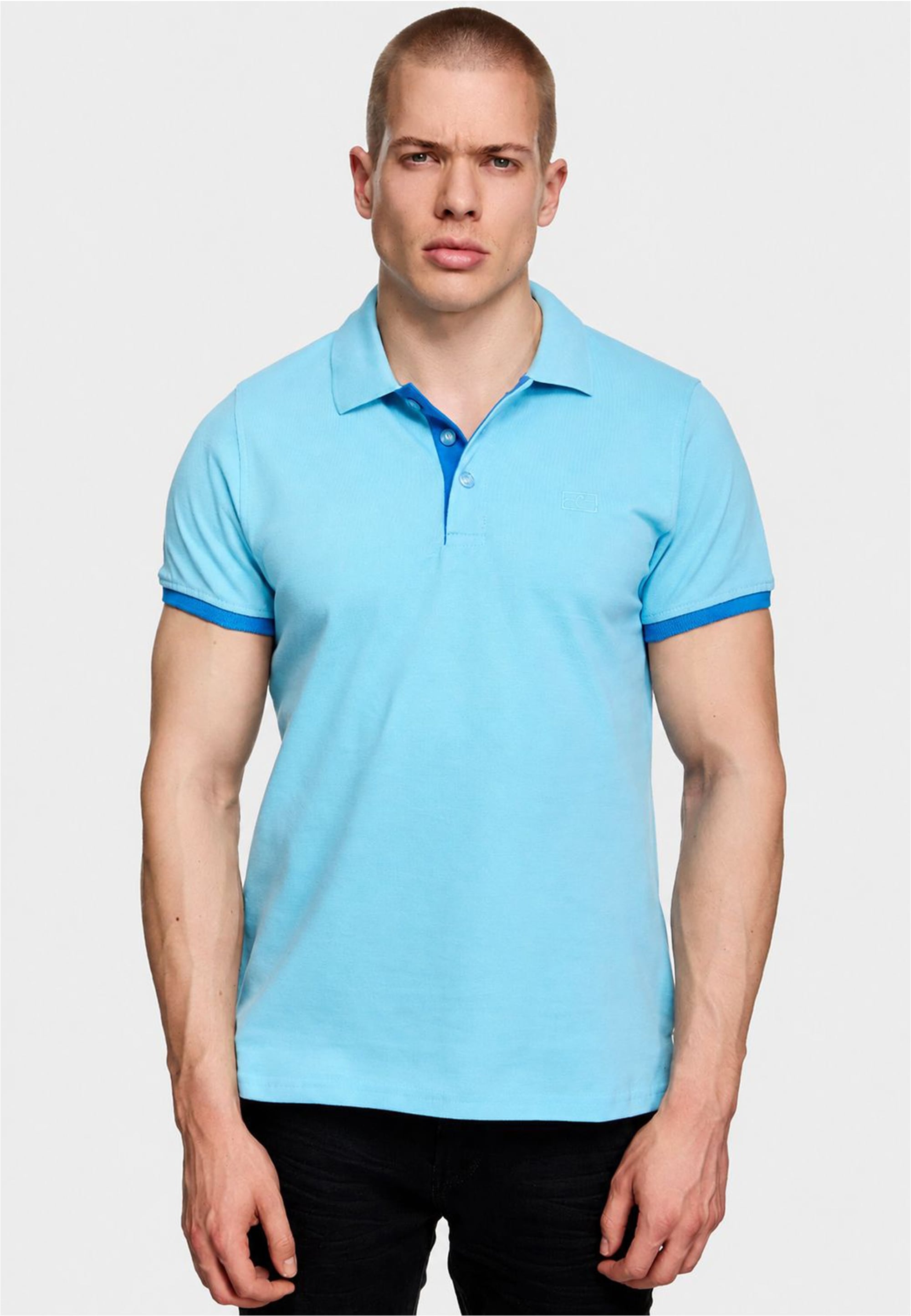 Rusty Neal Poloshirt "Rusty Neal Polo" mit kontrastfarbig abgesetzter Knopfleiste