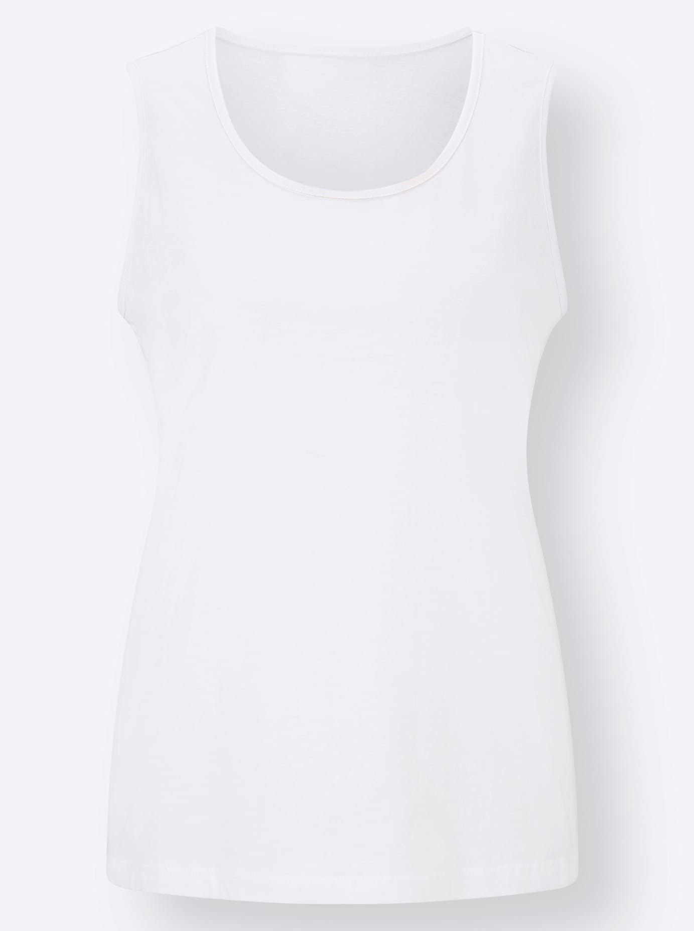 Shirttop CLASSIC BASICS, Damen, Gr. 42, weiß, 100% Baumwolle, unifarben, Rundhals, Tops Shirttop 3