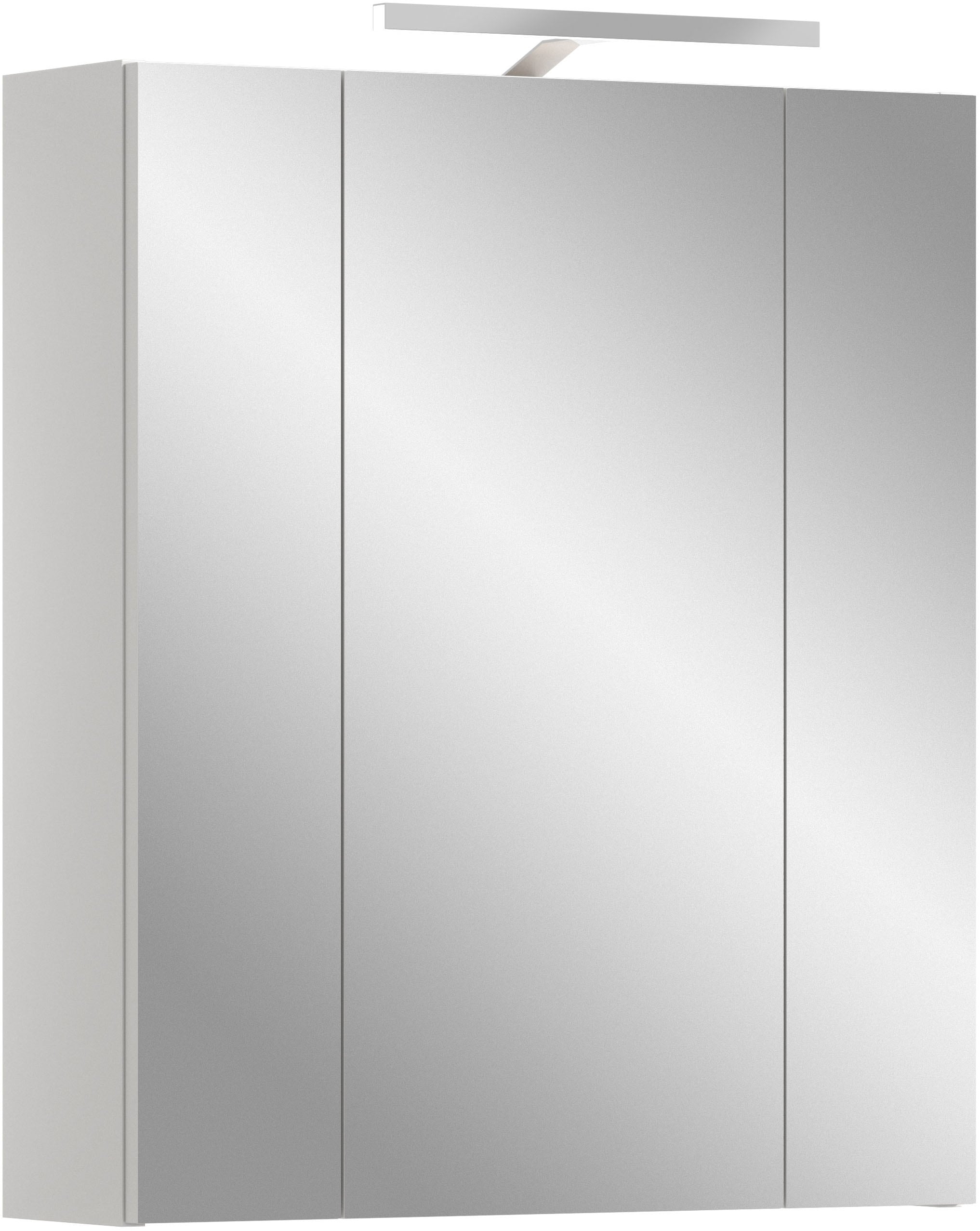welltime Spiegelschrank "FLORENZ, inkl. Beleuchtung, Breite 60 cm, 3 Spiegeltüren" TOPSELLER, in verschiedenen Farben erhältlich, Badmöbel, Badschrank, Schrank, Bad