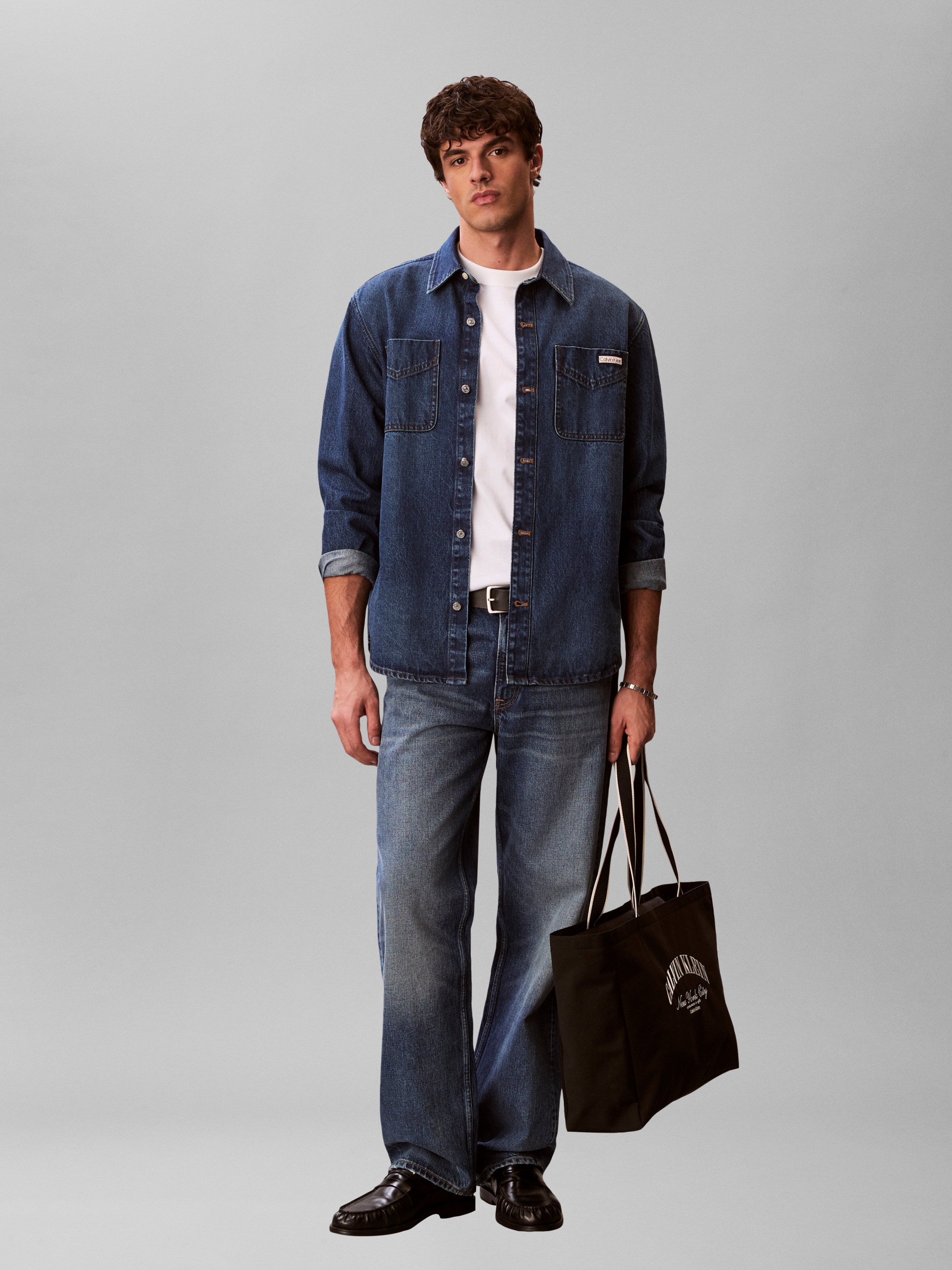 Calvin Klein Jeans Jeanshemd »90S HORIZON OVERSHIRT« Regular fit mit aufgesetzten Brusttaschen