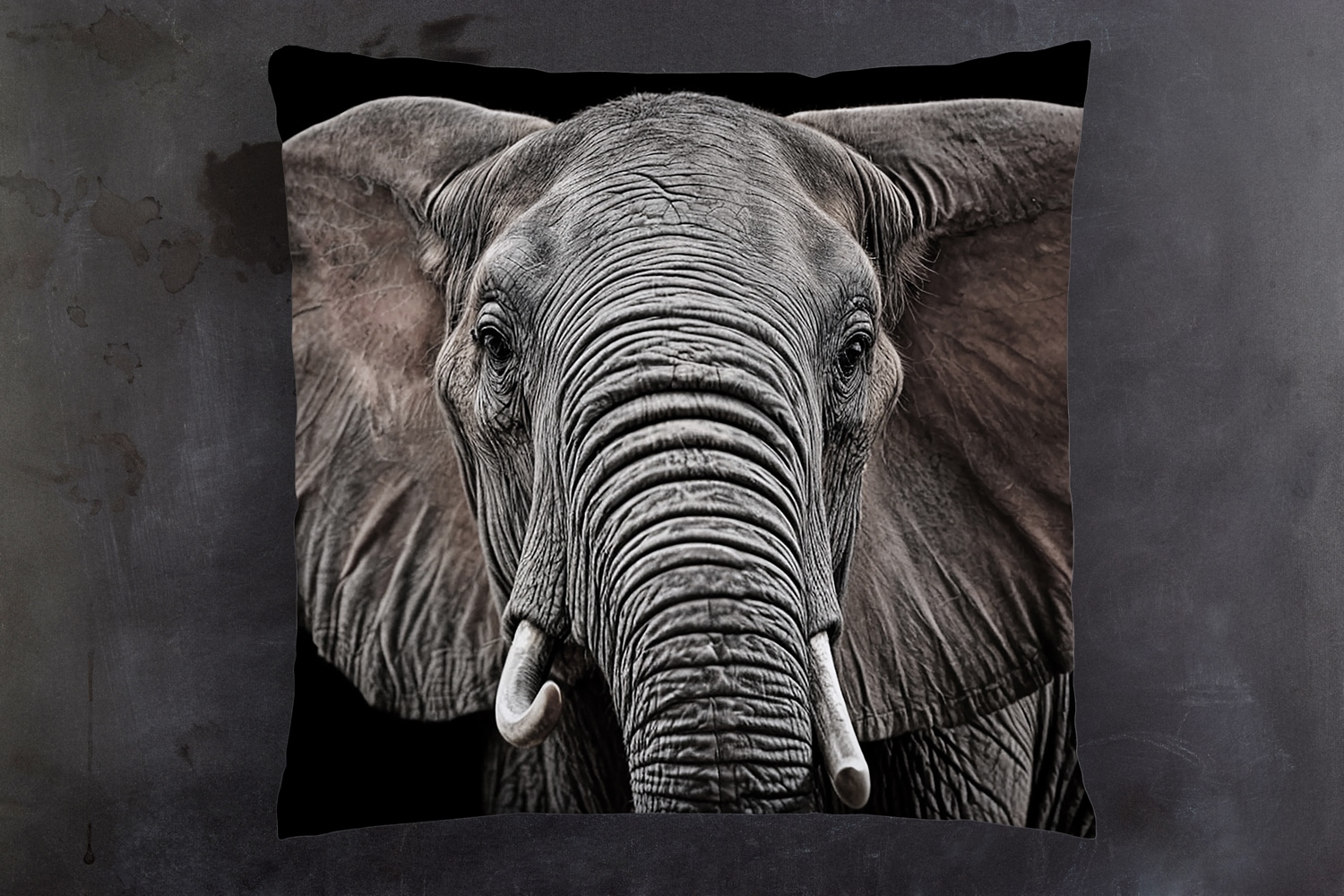 queence Dekokissen »Elefant«, Kissenhülle mit HD Premium Druck, geruchsneutral, 40x40cm