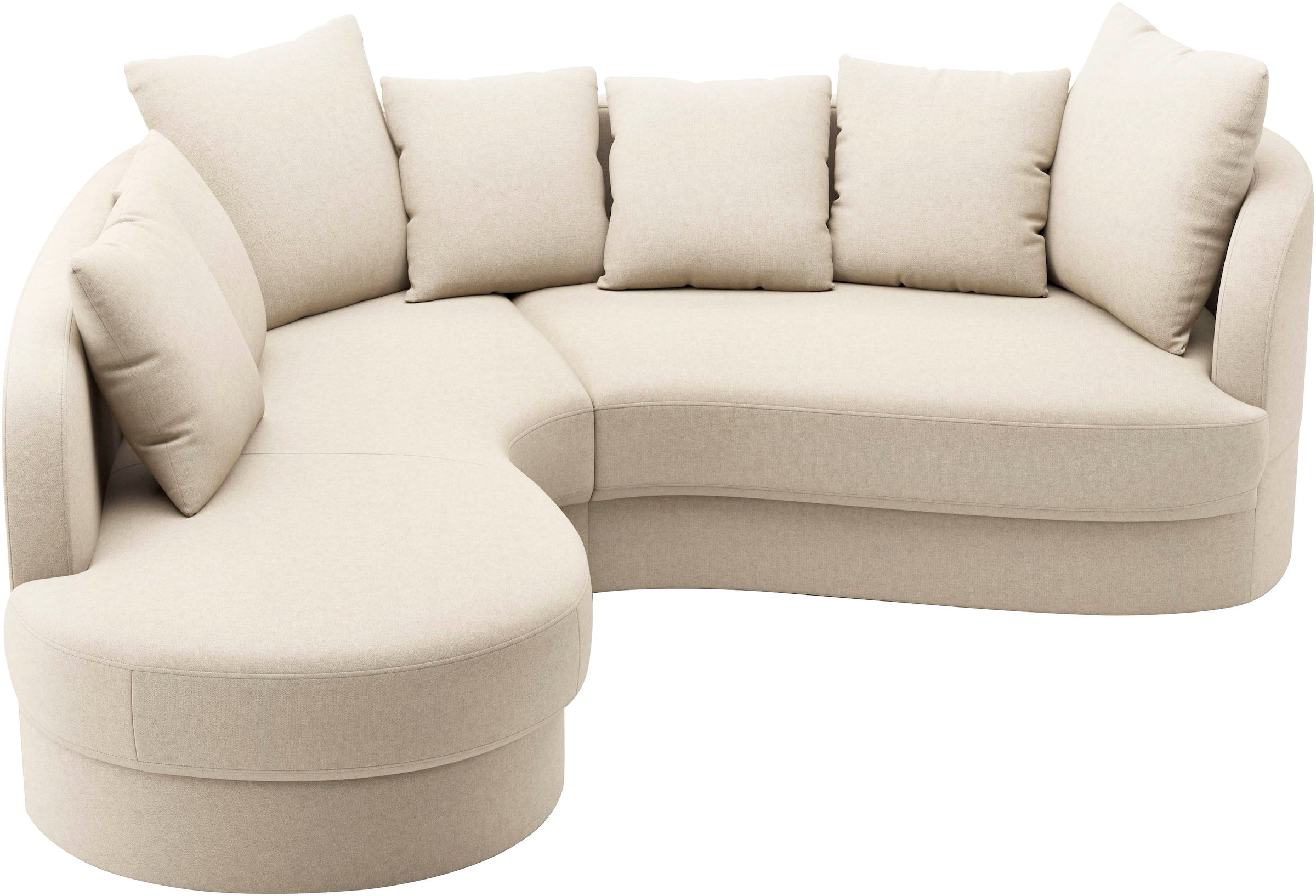 sit&more Ecksofa »Samba L-Form«, moderne organische Form, inkl. 7 loser Rückenkissen