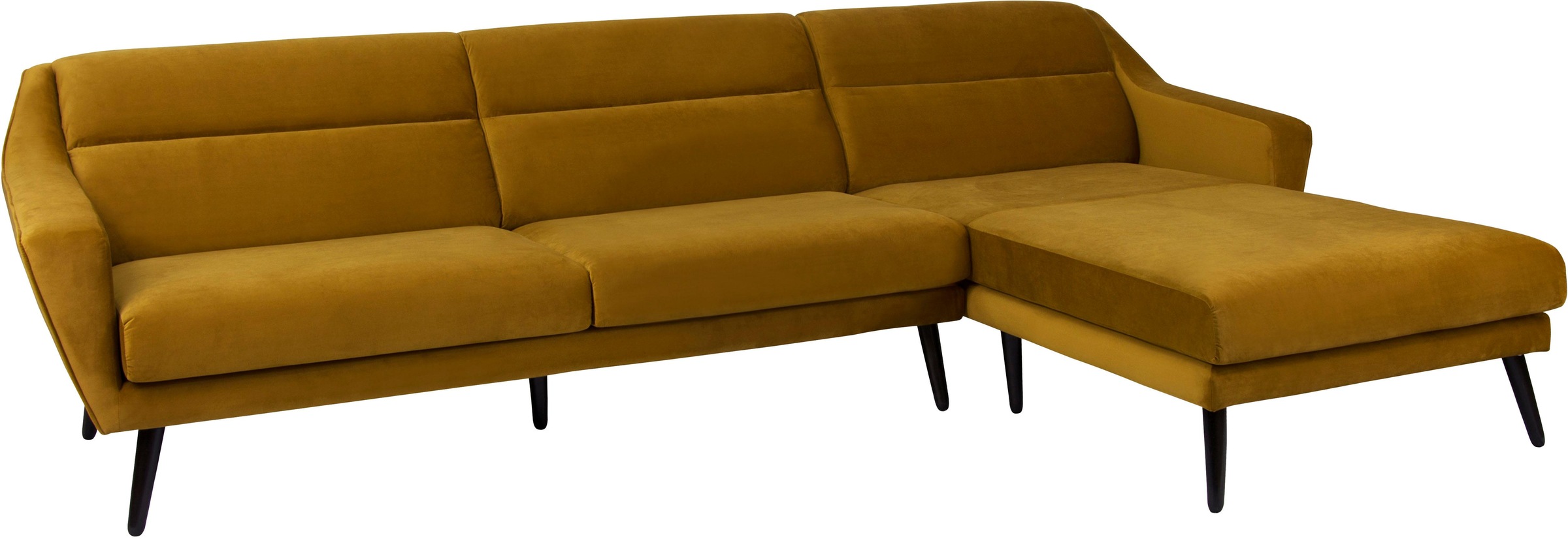 Thumbnail - OTTO home Ecksofa "Bille L-Form" mit Naht im Rückenkissen und Beinen aus Eichenholz