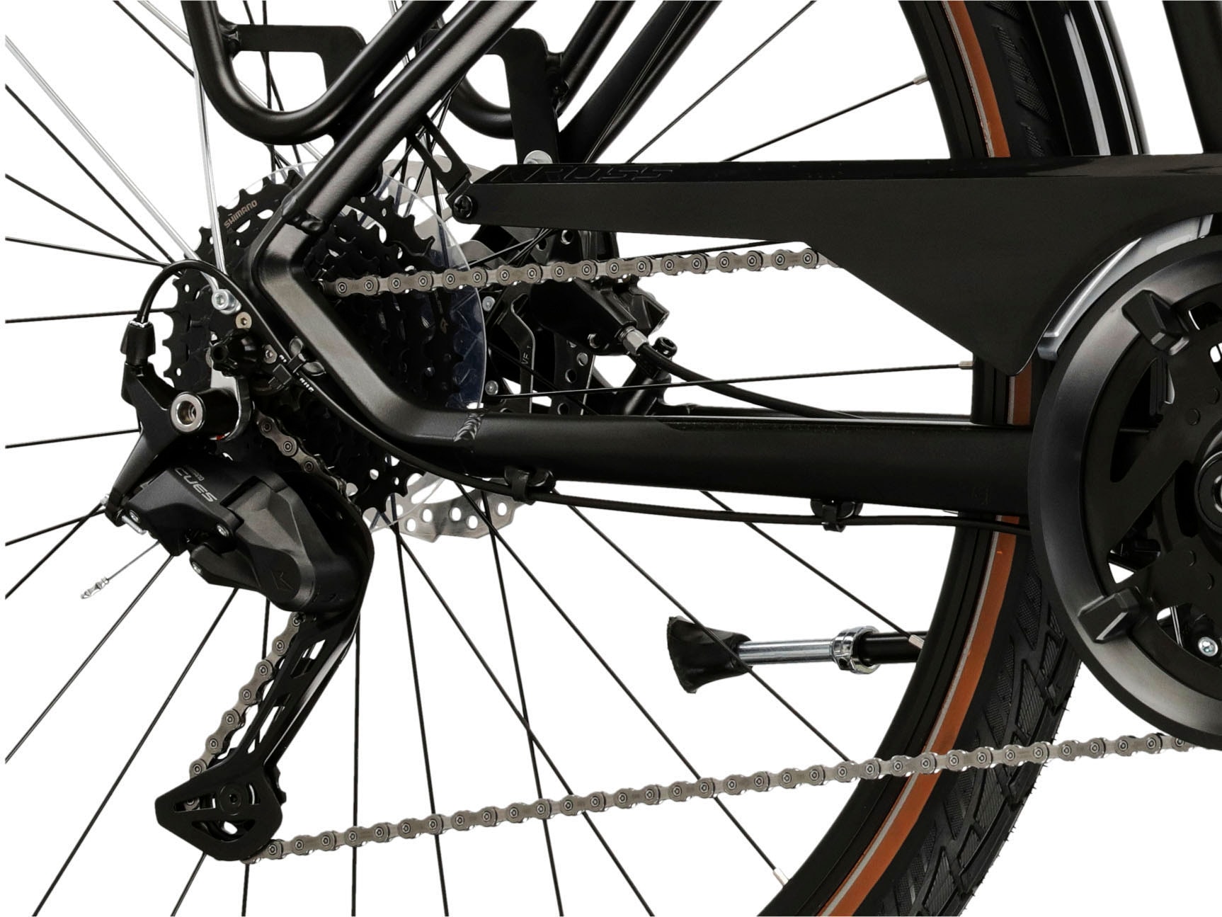 Kross Trekkingrad »KROSS Trekkingrad 28" Trans 5.0 ULT.RA  schwarz 18 Gänge« 18 Gang Shimano CUES U3020 Schaltwerk Kettenschaltung