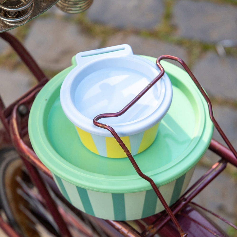 KOZIOL Aufbewahrungsschüssel »NORA BOX 1,3l STRIPES Schale 1,3l mit Deckel« 1 tlg.