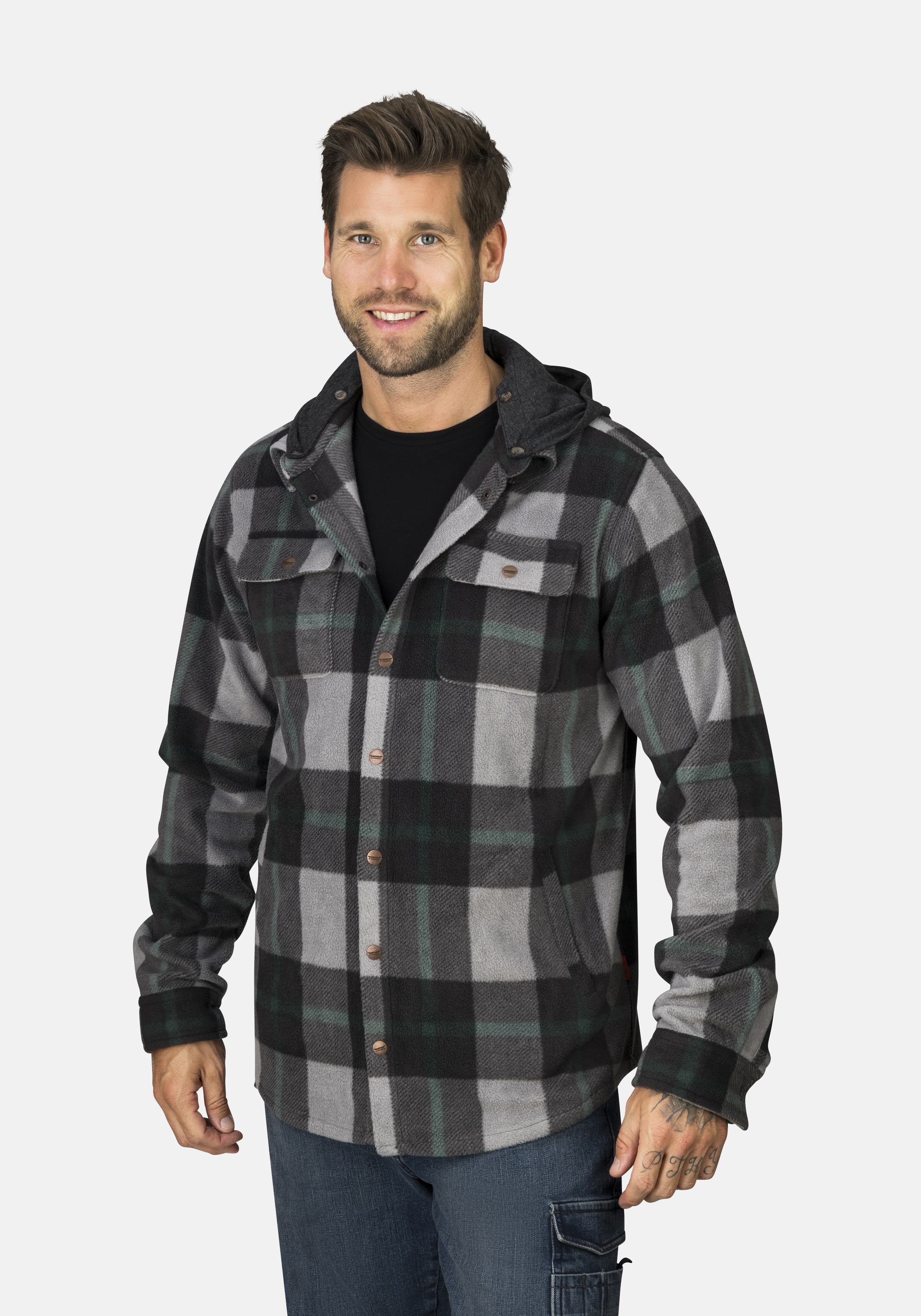HERO by John Medoox Kapuzenhemd "Overshirt HUNTER Workwear Arbeitshemd mit günstig online kaufen