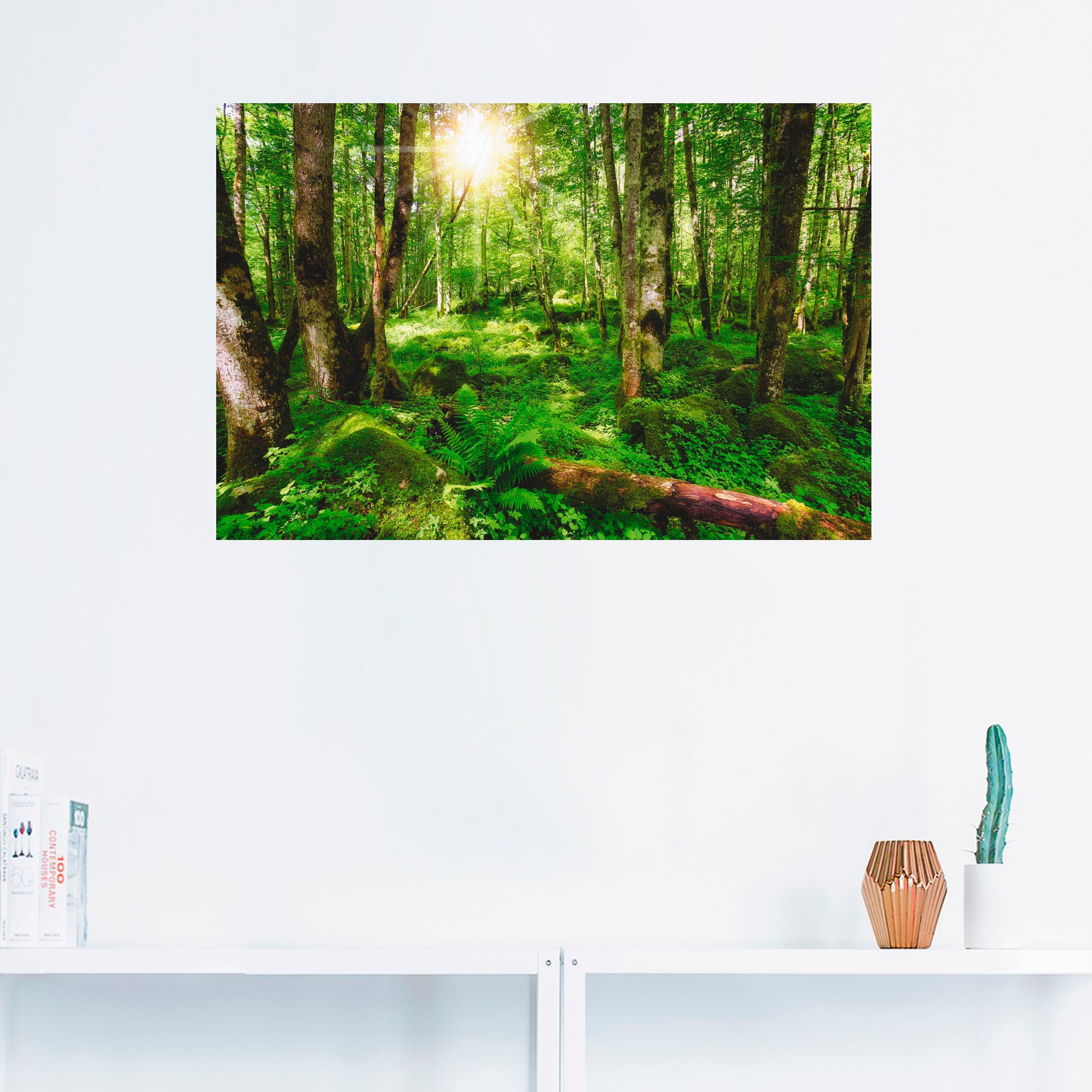 Poster Wandbild Artland als in | versch. St.), Alubild, Wald, BAUR Größen Leinwandbild, kaufen Wandaufkleber (1 »Wald«, oder