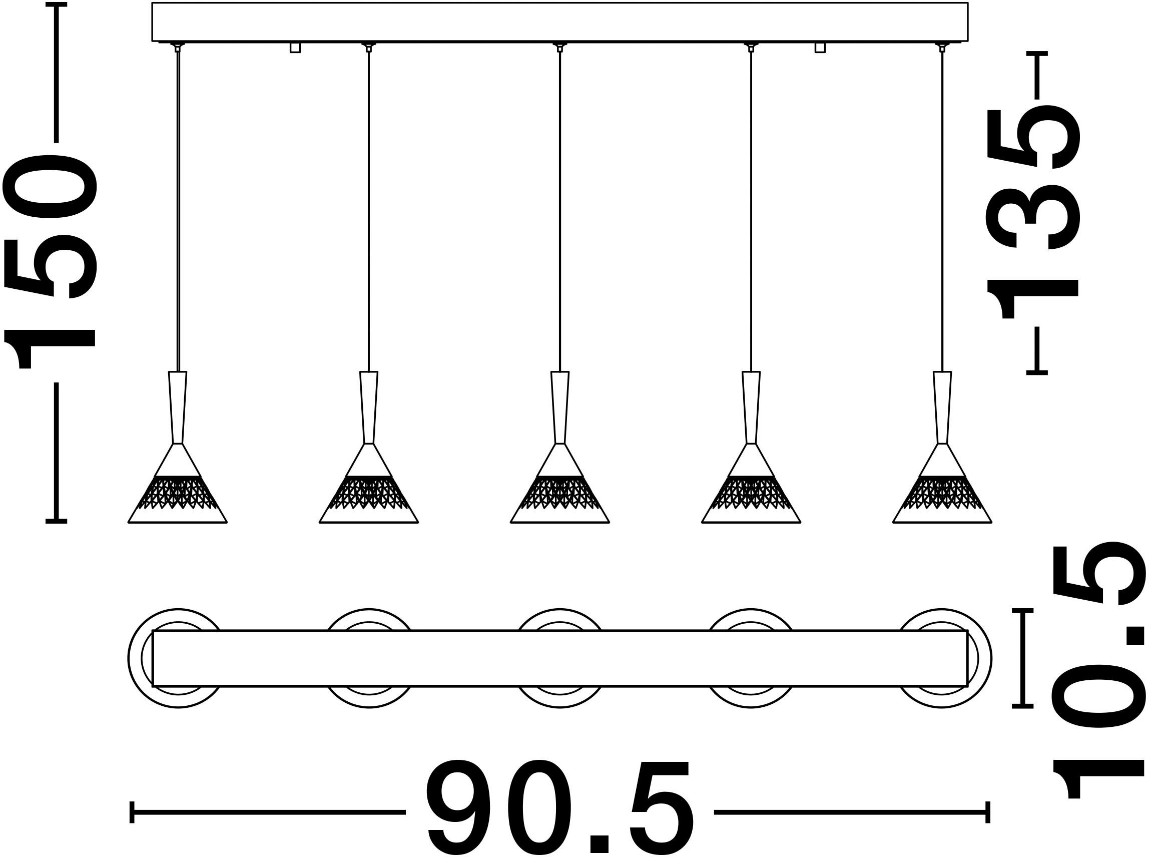 Nova Luce Pendelleuchte »PALUZ« LED-Modul 1 Stk. Warmweiß