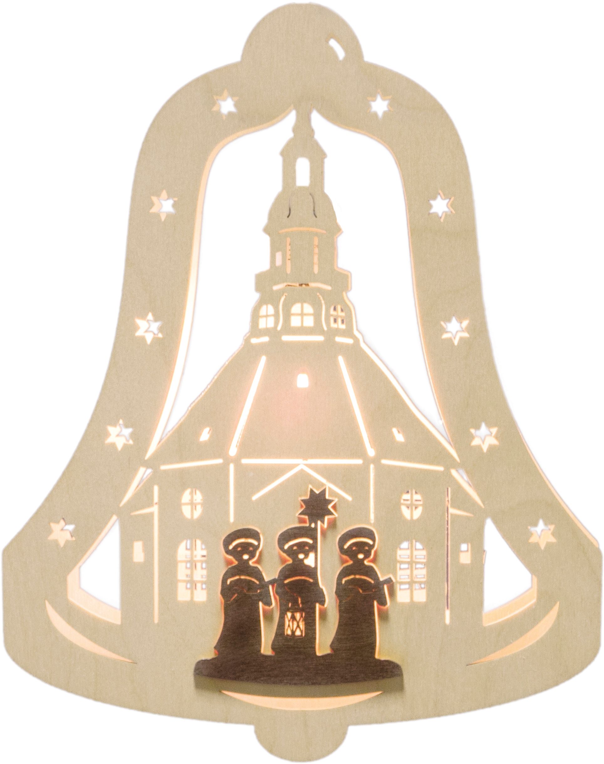Weigla Dekolicht »Kurrendesänger, | flammig-flammig, 1 in eingerahmt Motiv Glocke BAUR Weihnachtsdeko«