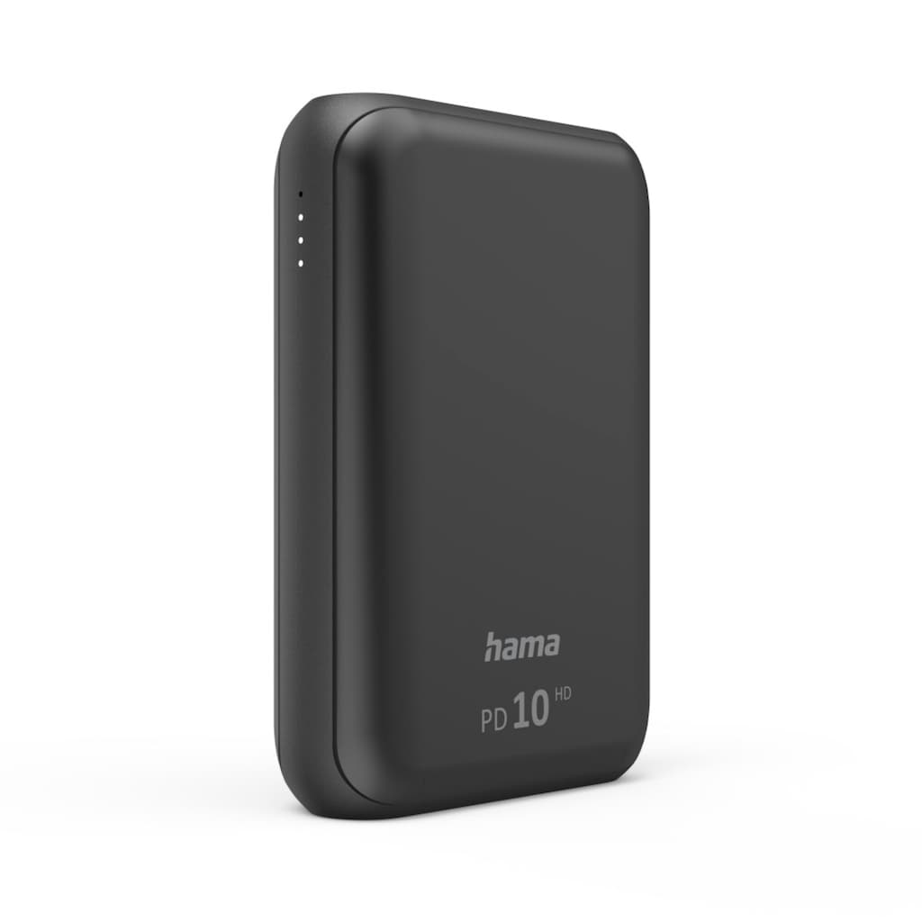 Hama Powerbank »Powerbank 10000mAh, 3 Ausgänge: 2x USB-A, 1x USB-C, für Schnellladen«, 10000 mAh, 3,7 V