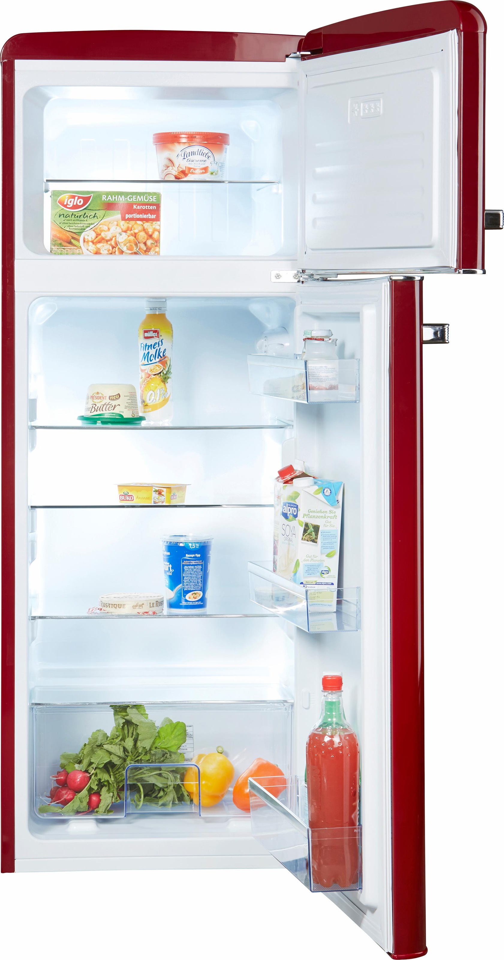 Amica Kühl-/Gefrierkombination »KGC1563 R« 144 cm hoch 55 cm breit