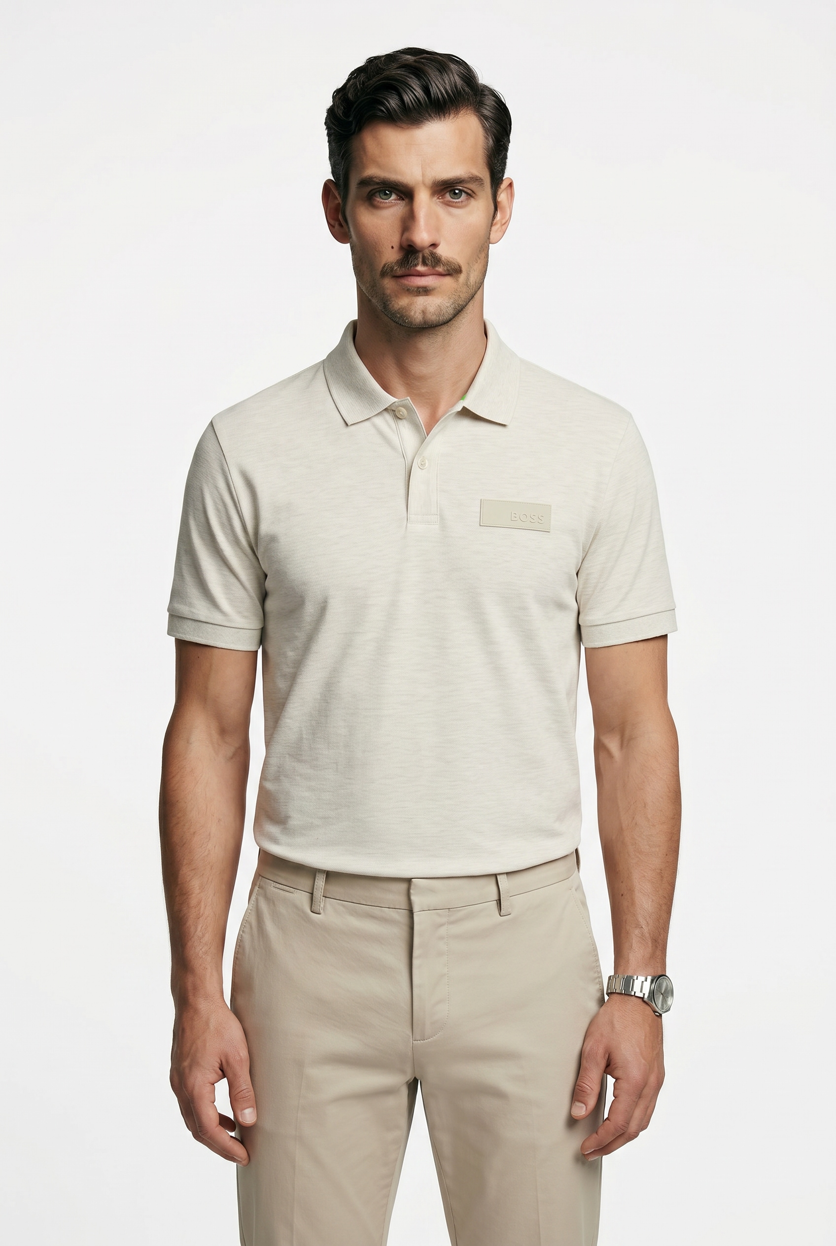BOSS GREEN Poloshirt »Paddy Structure« Regular Fit, Reine Baumwolle, Logo-Patch
